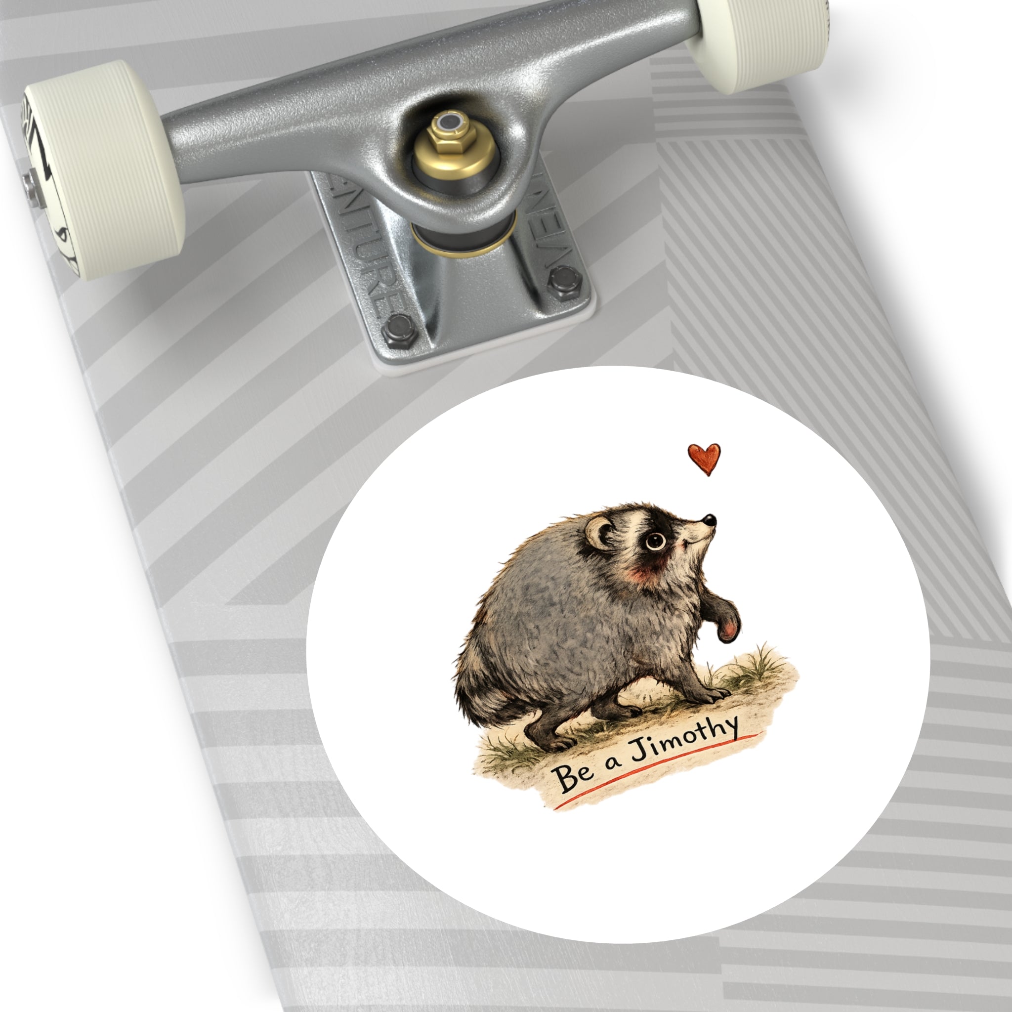 Jimothy Raccoon Vinyl Decal  Funny Raccoon Sticker  Meme Car Decal  Trash Panda Bumper Sticker  Laptop Water Bottle Sticker