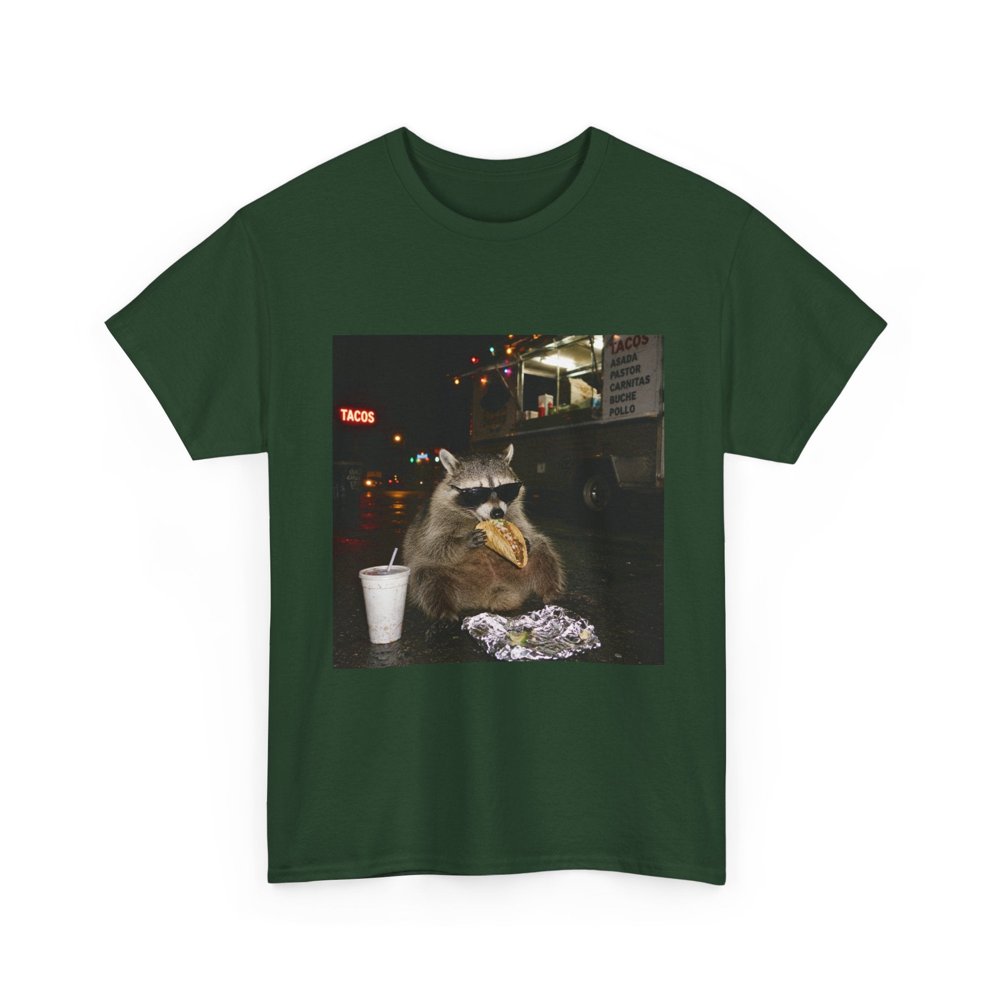 Raccoon Midnight Snack T-Shirt – Funny Urban Animal Photo Tee