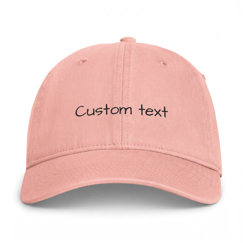 Custom Text Coastal Washed Cap | Personalized Embroidered Baseball Hat | Custom Name Hat | Adjustable Gift for Her or Him