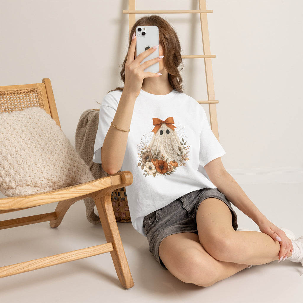Ghost with Fall Flowers T-Shirt