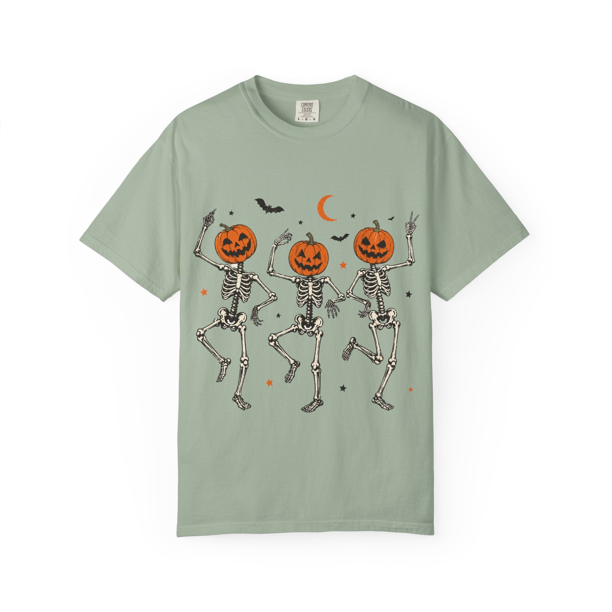 Dancing Skeleton Pumpkin Shirt, Retro Halloween Shirt, Womens Halloween Shirt, Cute Fall Shirt, Spooky Season, Pumpkin Face