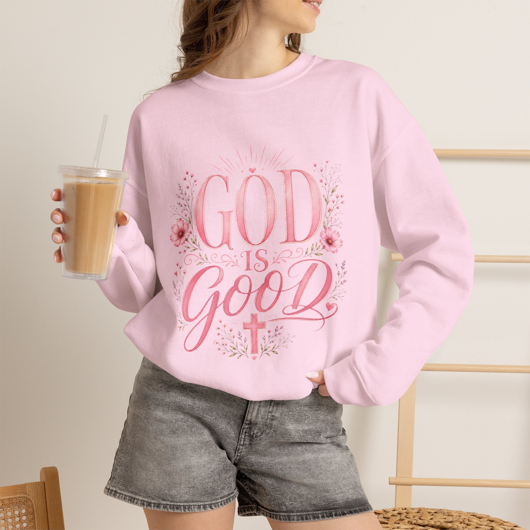 God Is Good Cute Christian sweater for Girls Faith Based  for Women sweatshirt  Youth Group Church hoodie  Church mom sweater
