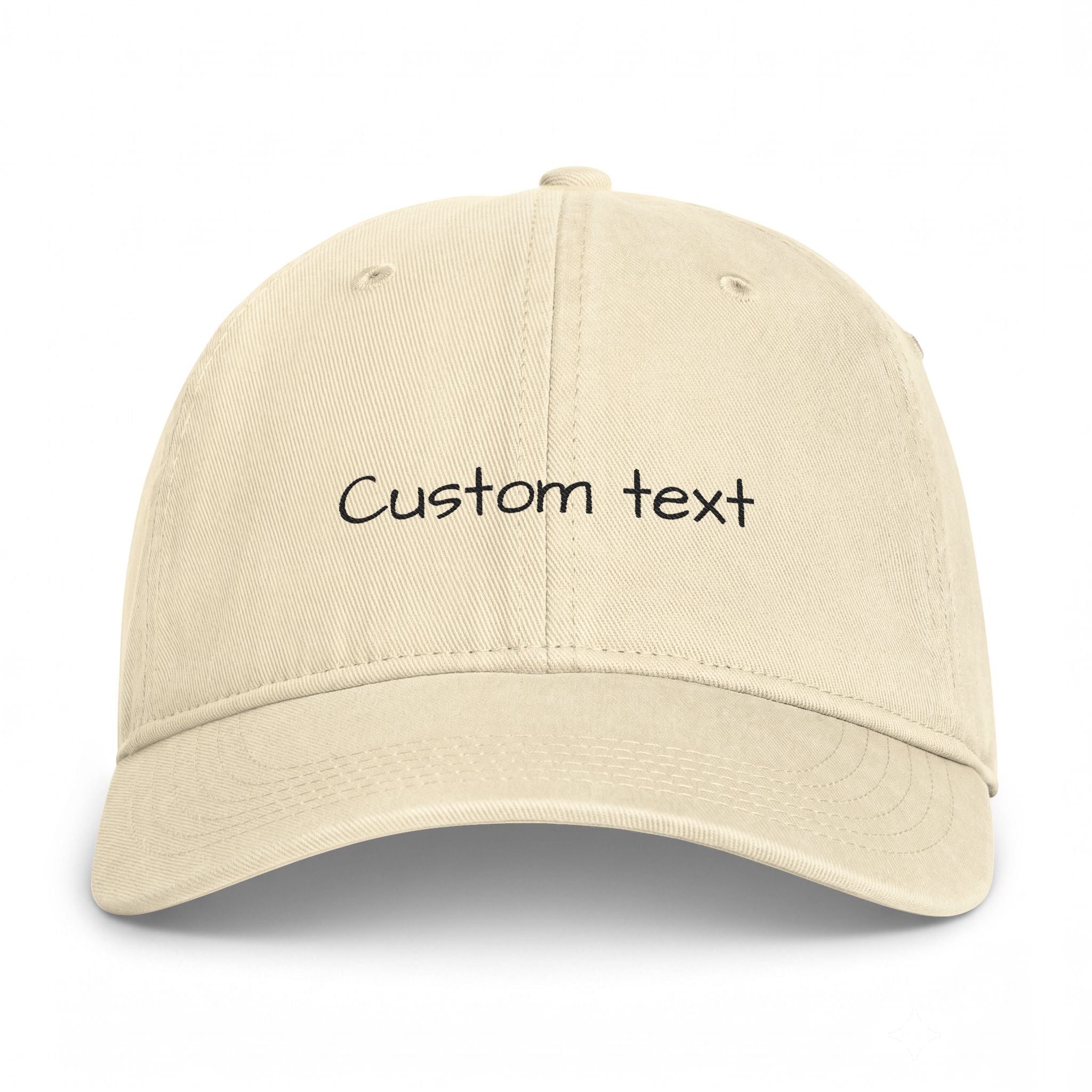 Custom Text Coastal Washed Cap | Personalized Embroidered Baseball Hat | Custom Name Hat | Adjustable Gift for Her or Him