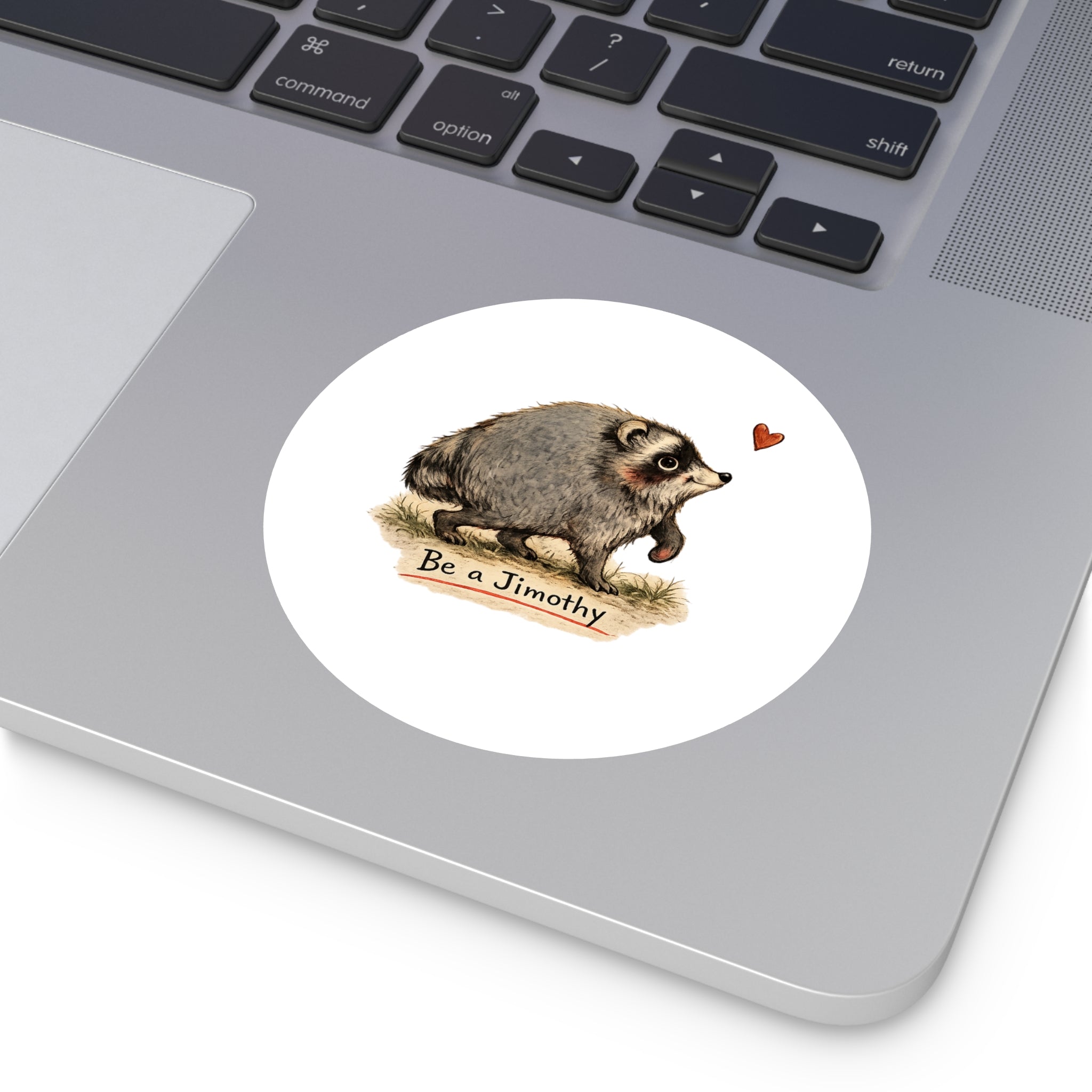 Jimothy Raccoon Vinyl Decal  Funny Raccoon Sticker  Meme Car Decal  Trash Panda Bumper Sticker  Laptop Water Bottle Sticker