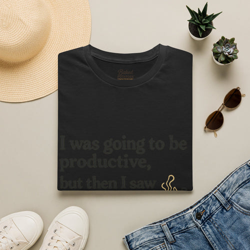 ADHD Funny Potato Tee – “I was going to be productive, but then I saw a potato.” Graphic T-Shirt