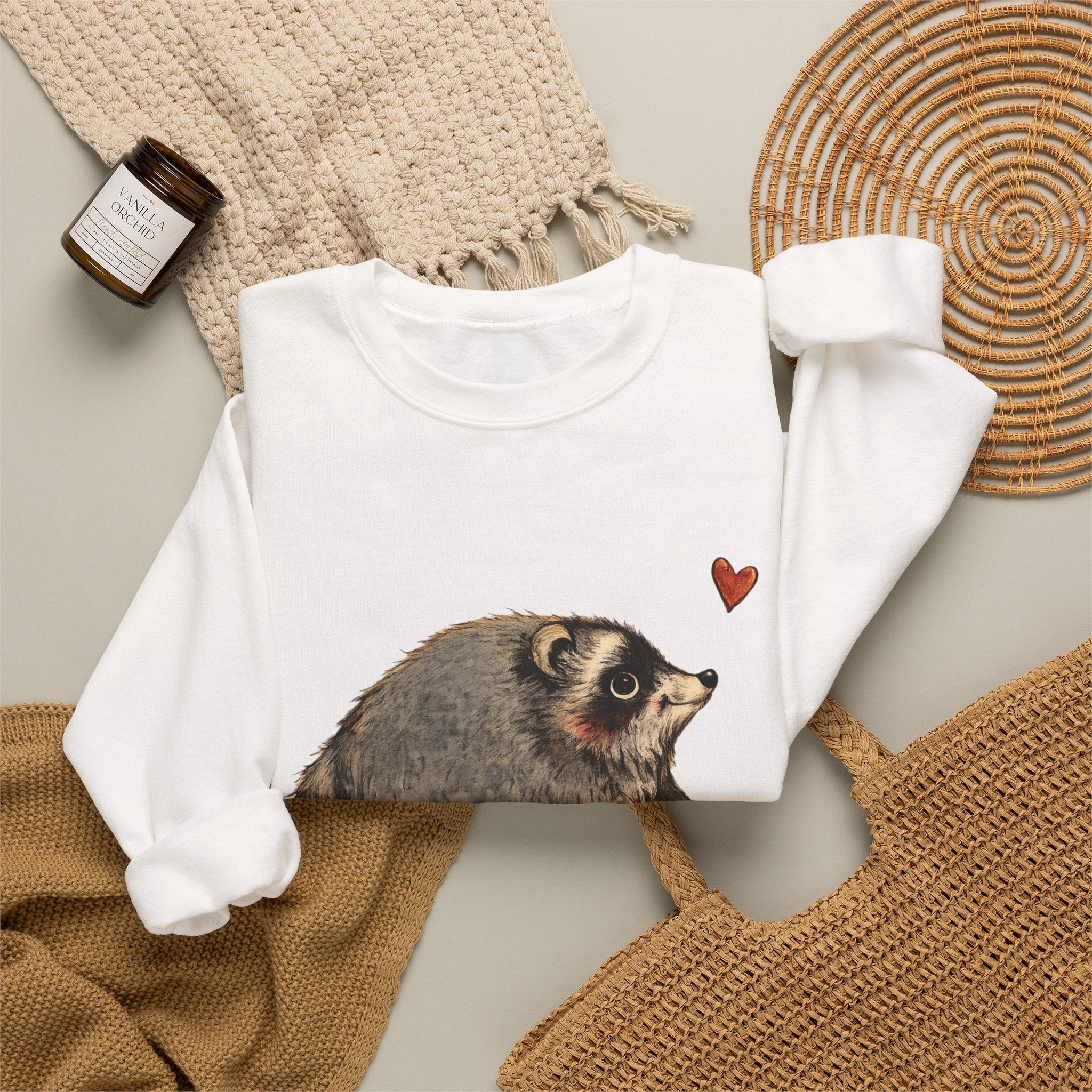 Jimothy Raccoon sweater, Viral Seattle Raccoon sweatshirt, Whimsical Watercolor Wildlife hoodie