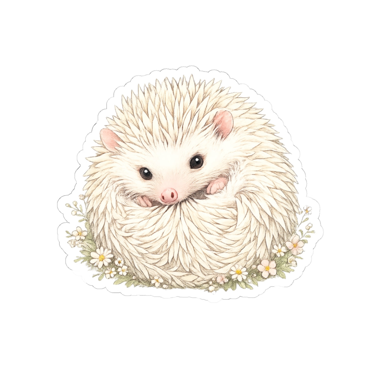 CuteHedgehog Kiss-Cut Sticker Adorable hegie sticker hedgehog decal