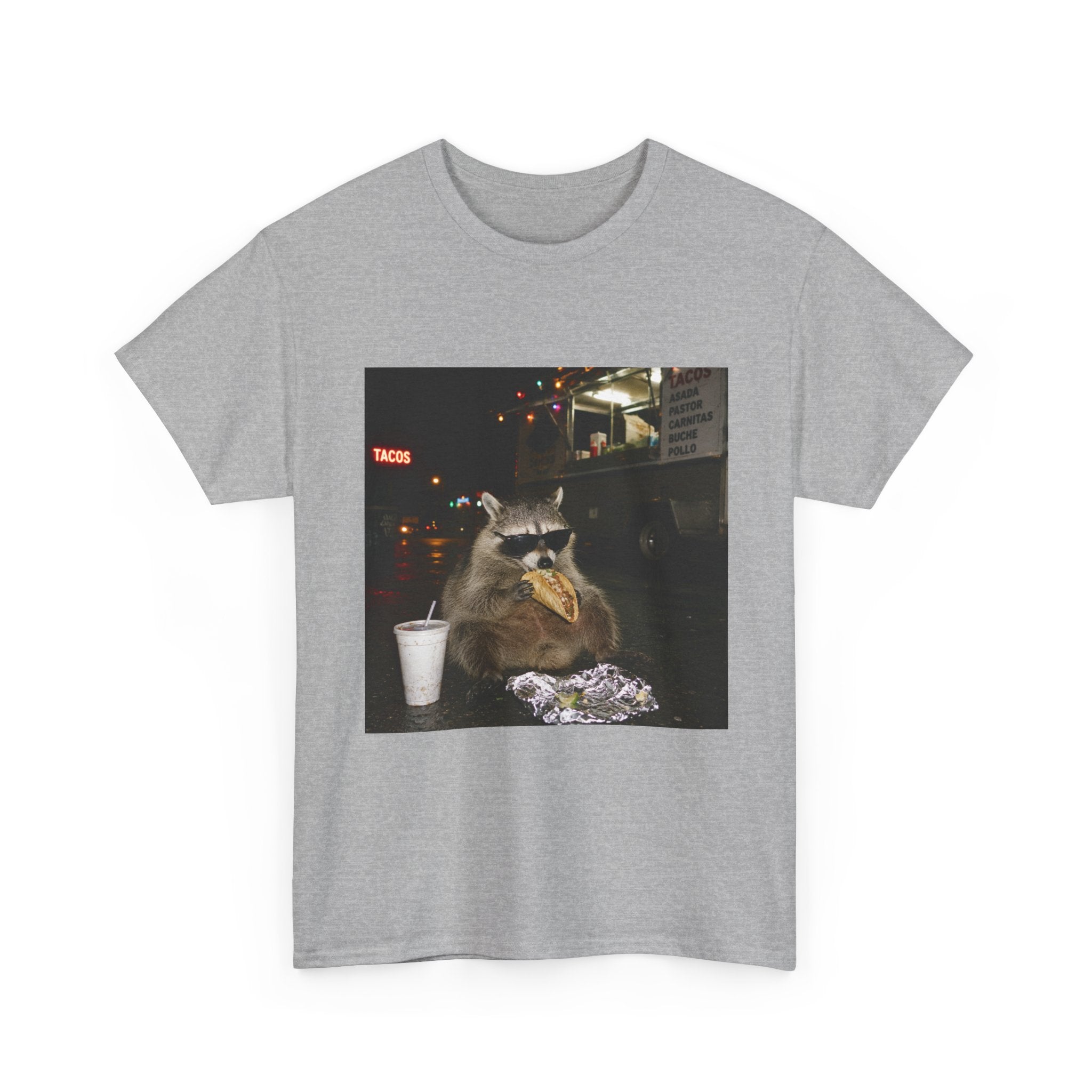 Raccoon Midnight Snack T-Shirt – Funny Urban Animal Photo Tee