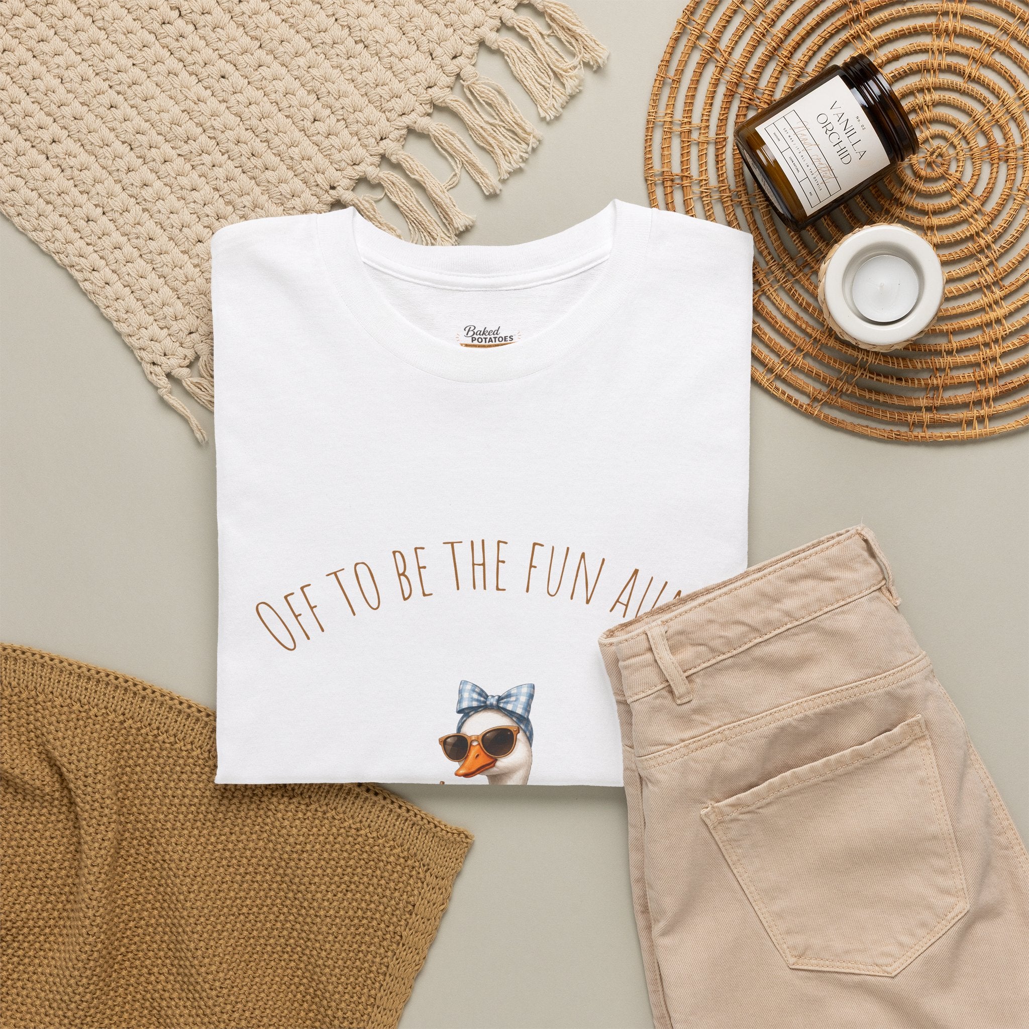 Funny Aunt Goose,Gift for Aunt, Off To Be Fun Aunt Tee Aunt Gift, Pregnancy Announcement for Sister, Future Aunt Tee, iced coffee shirt