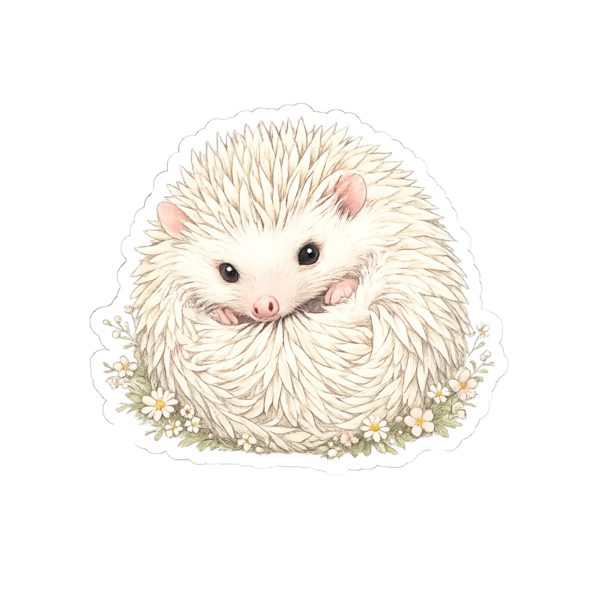 CuteHedgehog Kiss-Cut Sticker Adorable hegie sticker hedgehog decal