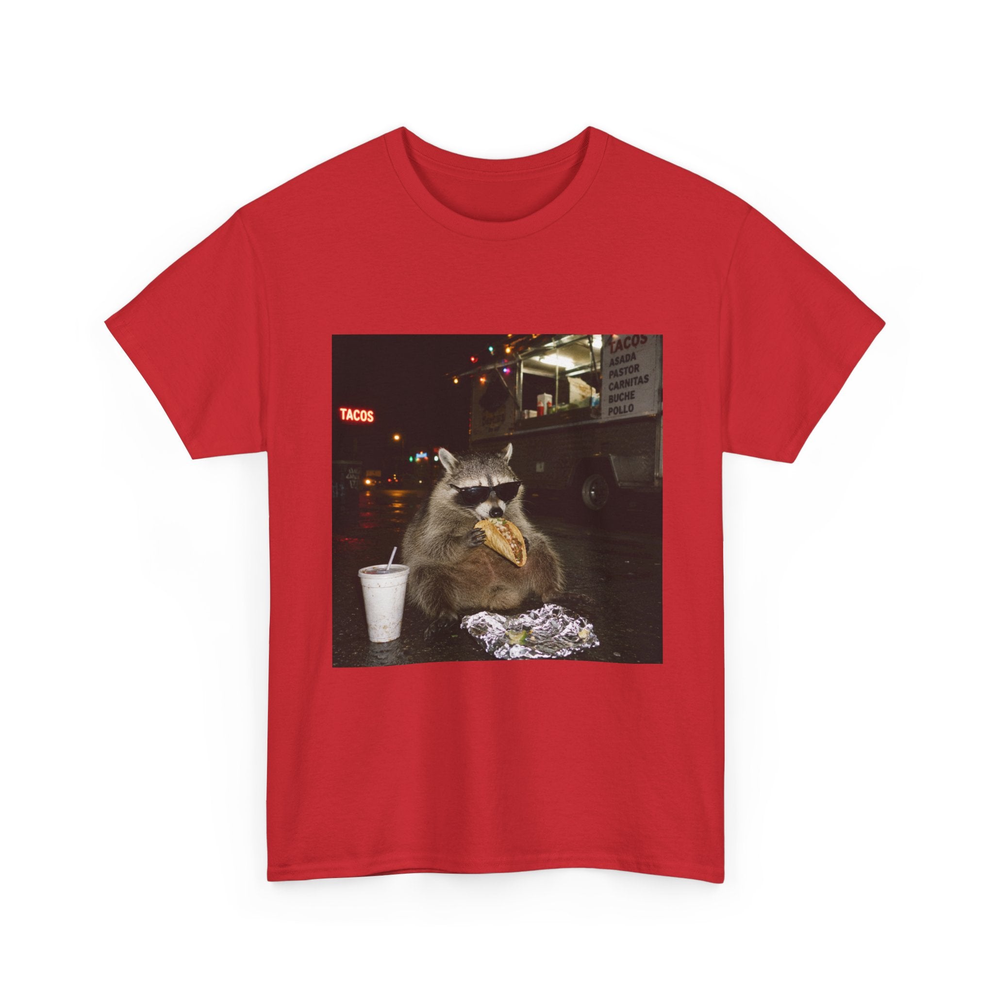 Raccoon Midnight Snack T-Shirt – Funny Urban Animal Photo Tee