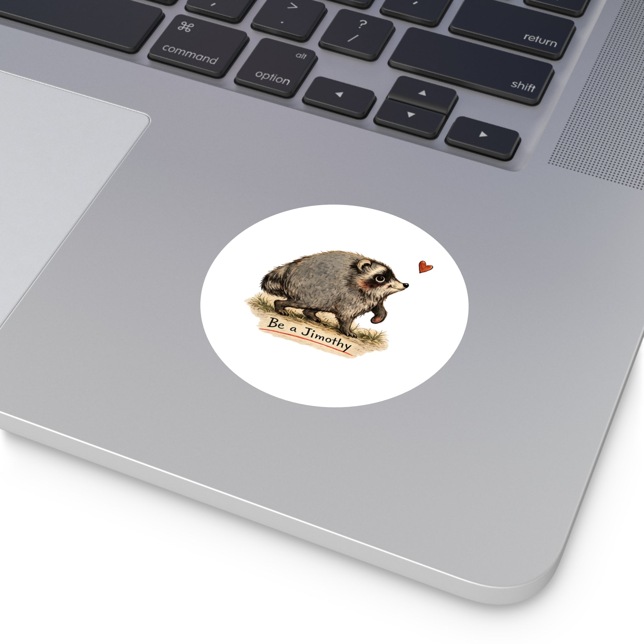Jimothy Raccoon Vinyl Decal  Funny Raccoon Sticker  Meme Car Decal  Trash Panda Bumper Sticker  Laptop Water Bottle Sticker