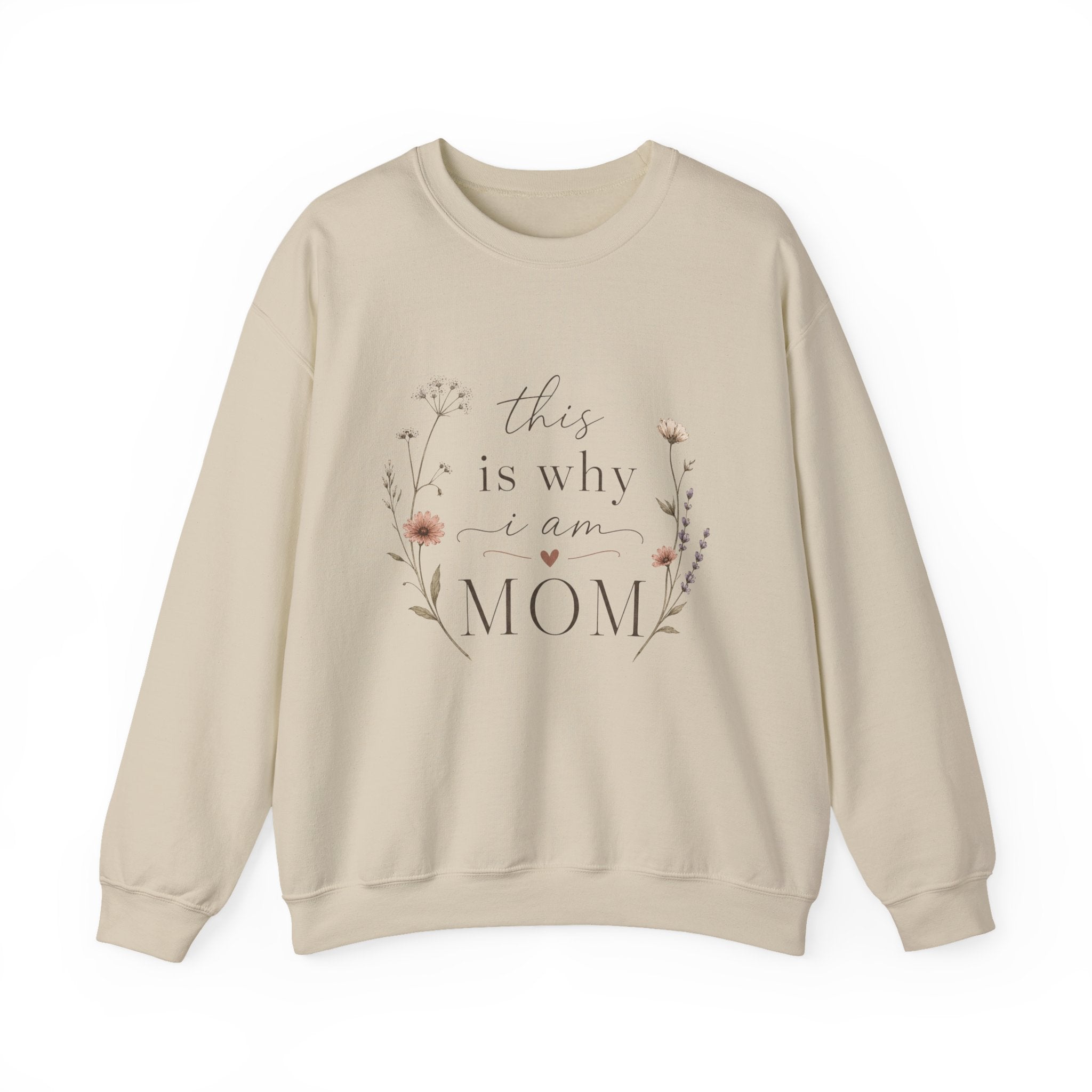 This Is Why I Am Mom sweatshirt Floral Mother's Day sweater Holiday gift floral design hoodie cottage core simple vintage feel