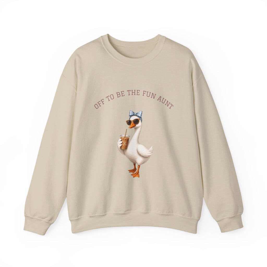 Funny Aunt Goose Gift for Aunt  Off To Be Fun Aunt SWEATER Aunt Gift  Pregnancy Announcement for Sister  Future Aunt HOODIE  iced coffee SWEATSHIRT