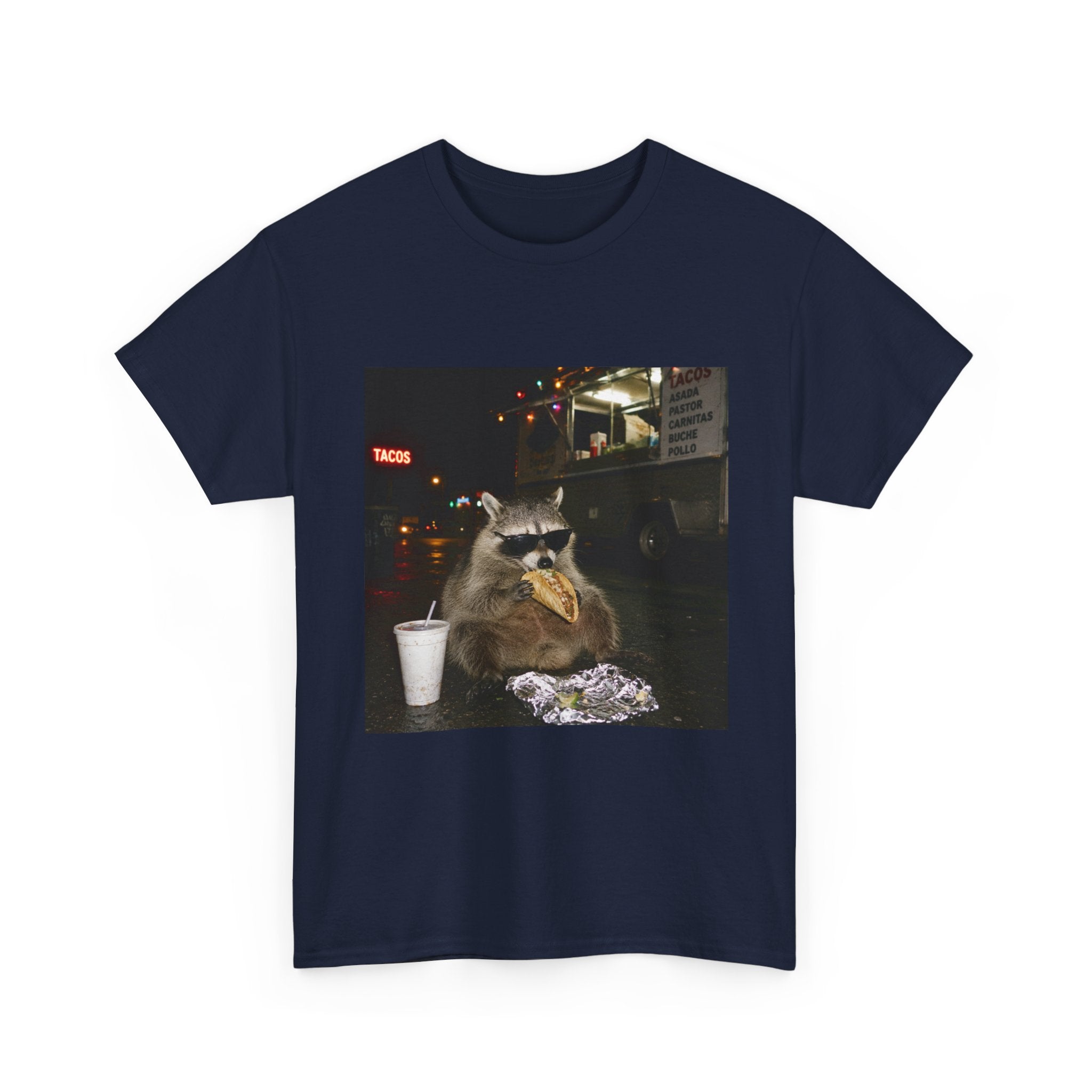 Raccoon Midnight Snack T-Shirt – Funny Urban Animal Photo Tee