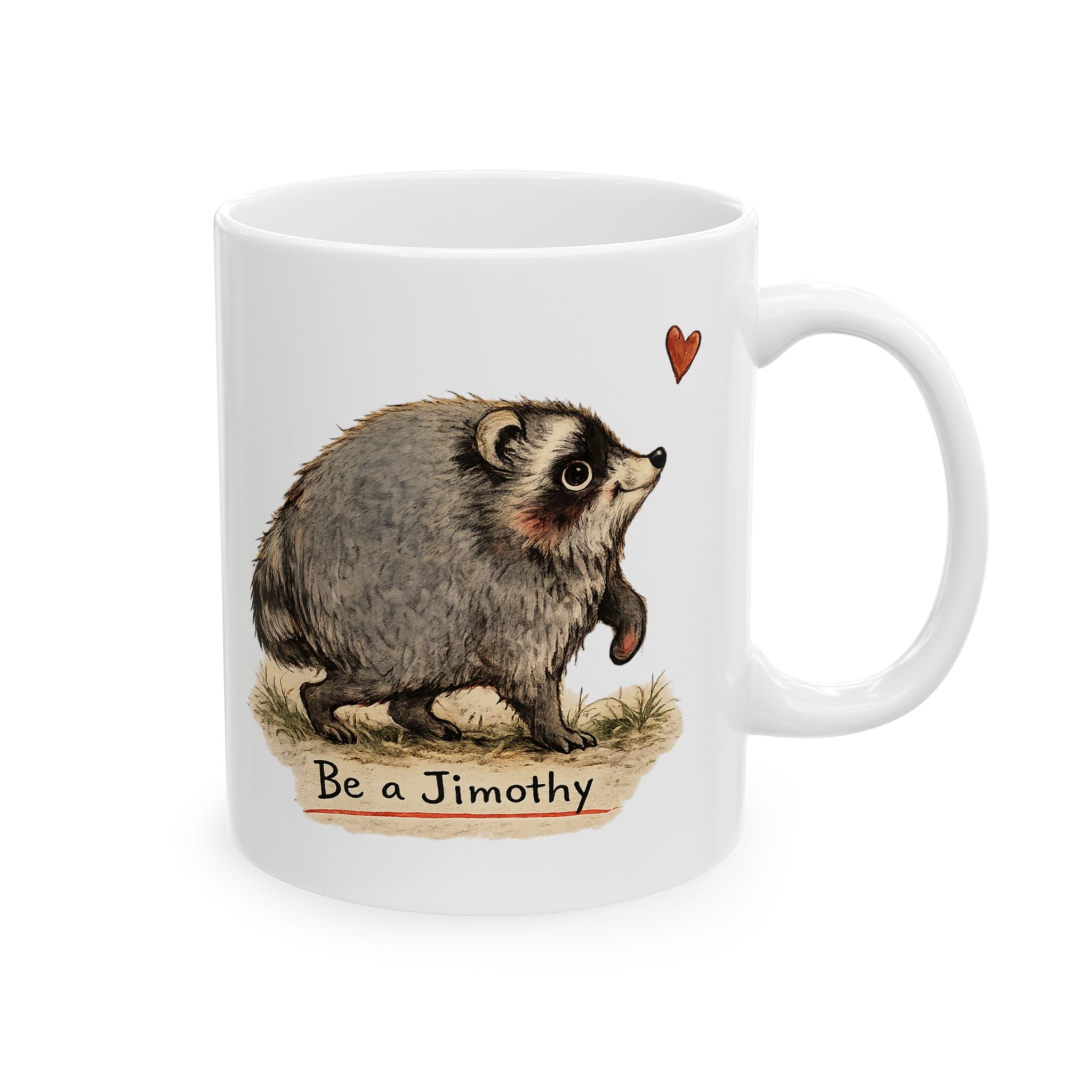 Jimothy Raccoon Mug silly raccoon coffee cup be a Jimothy  Seattles cutest raccoon