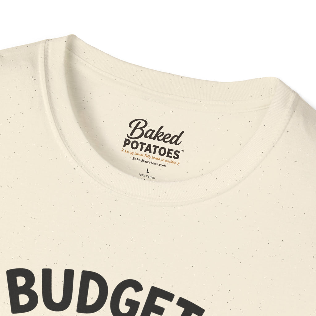 Budget? Never Heard of Her T-Shirt | Cute Shopper Illustration