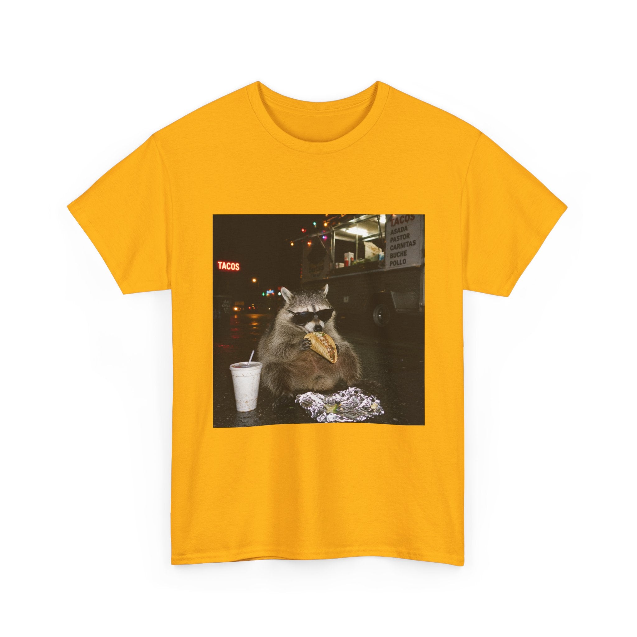 Raccoon Midnight Snack T-Shirt – Funny Urban Animal Photo Tee