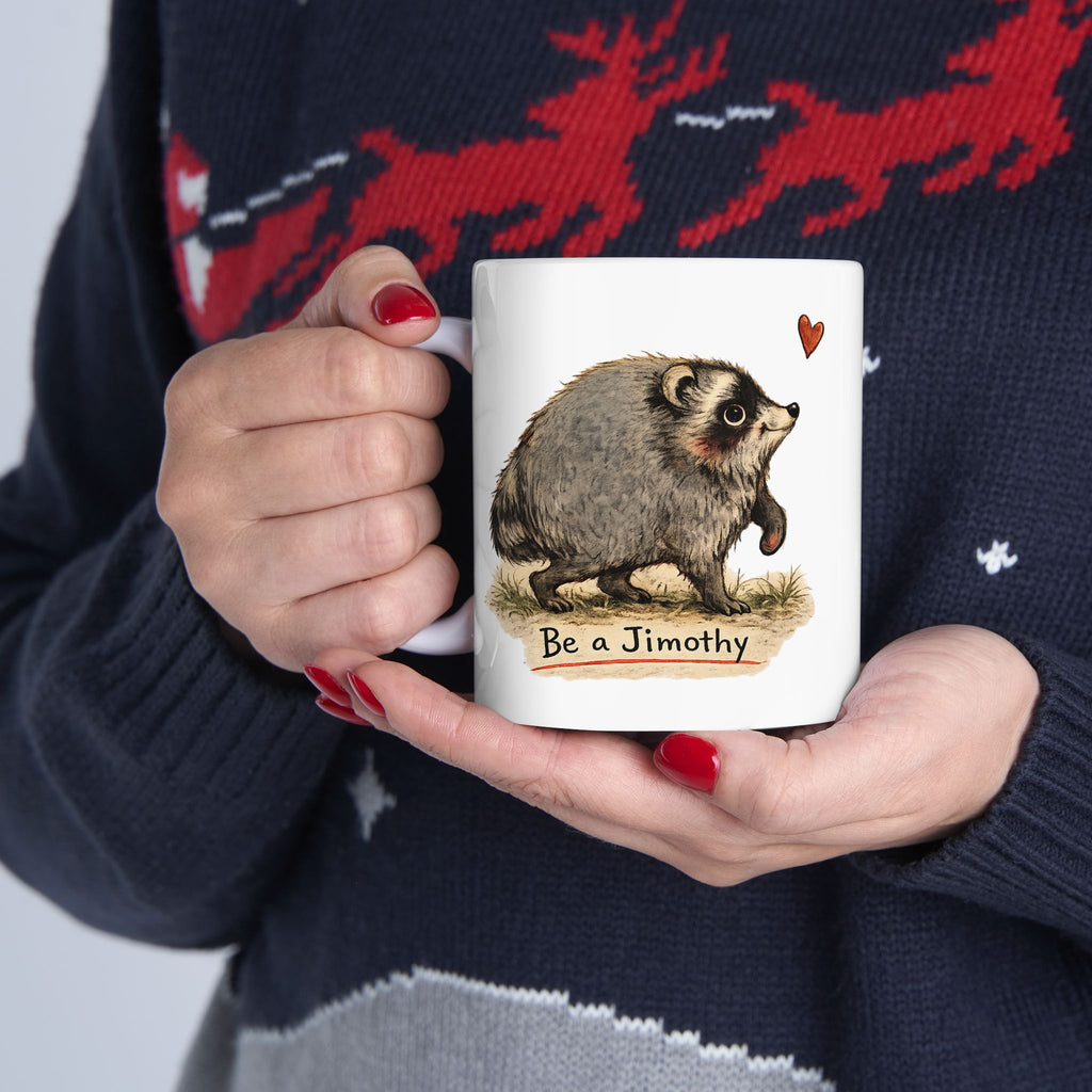 Jimothy Raccoon Mug silly raccoon coffee cup be a Jimothy  Seattles cutest raccoon