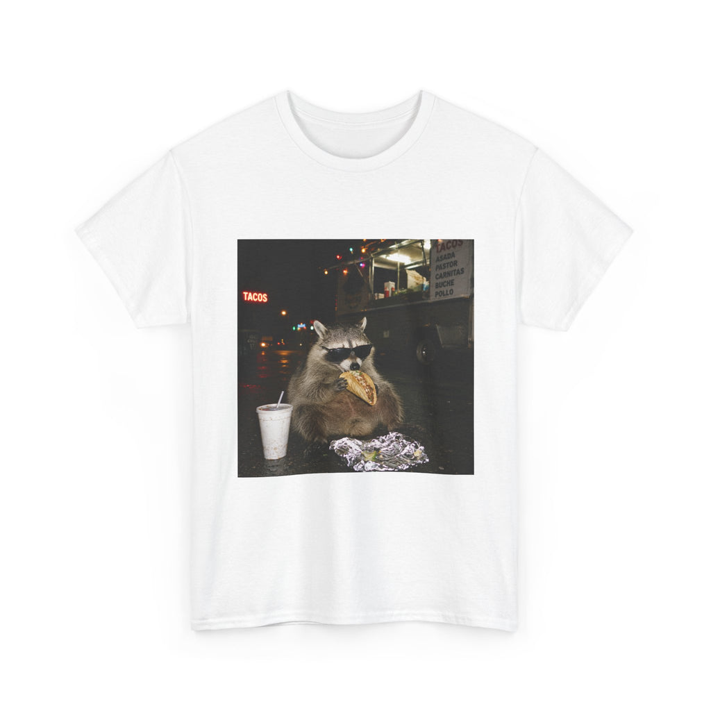 Raccoon Midnight Snack T-Shirt – Funny Urban Animal Photo Tee