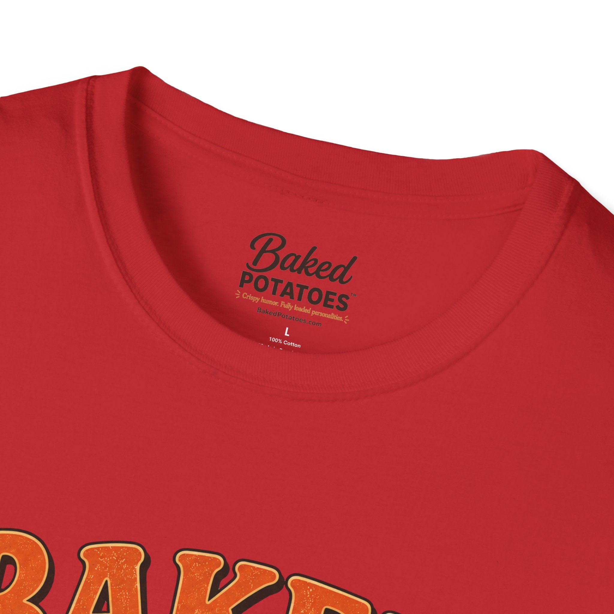 Beach T-Shirt "Baked and Beachy" | Beach Potato Graphic, Palm Tree, Sun, Relaxed