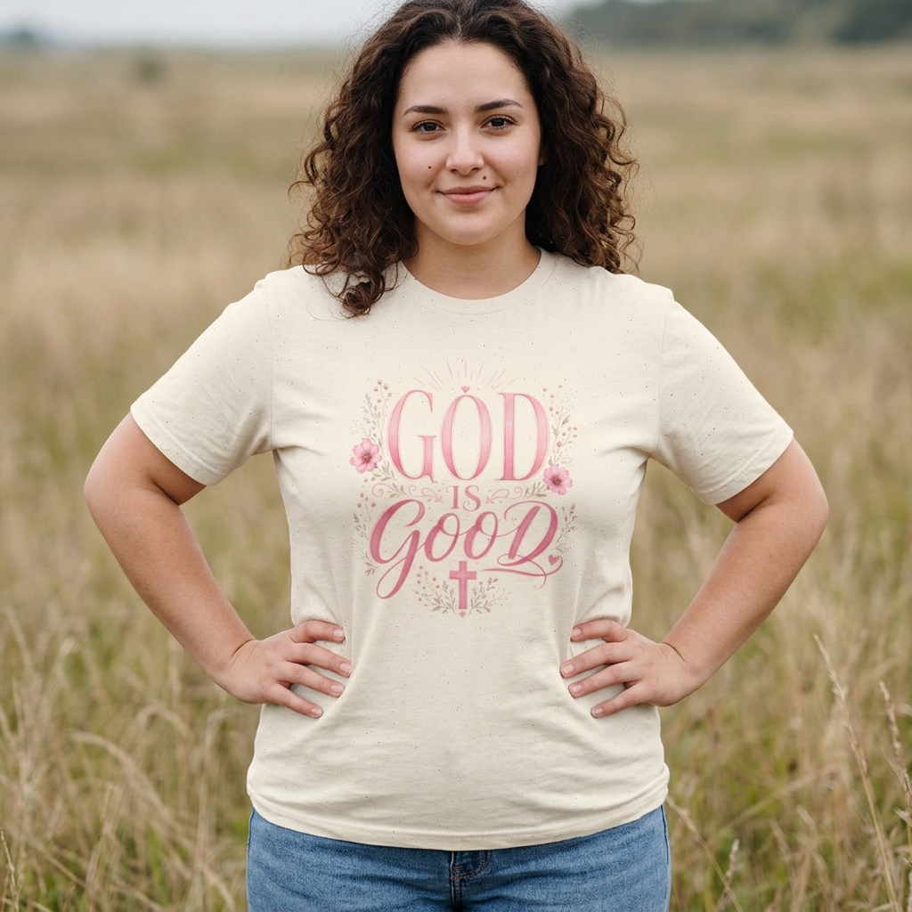 God Is Good  Cute Christian Shirt for Girls  Faith Based T-Shirt for Women Youth Group Church T Shirt Church mom shirt