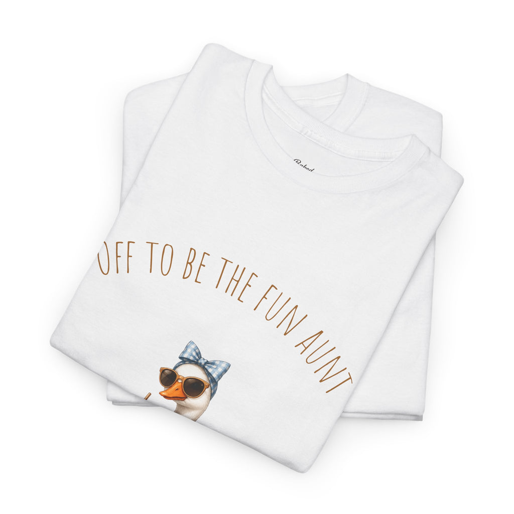 Funny Aunt Goose,Gift for Aunt, Off To Be Fun Aunt Tee Aunt Gift, Pregnancy Announcement for Sister, Future Aunt Tee, iced coffee shirt