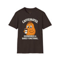Coffee Potato T‑Shirt — “Overworked & Barely Functional” Coffee Humor Shirt