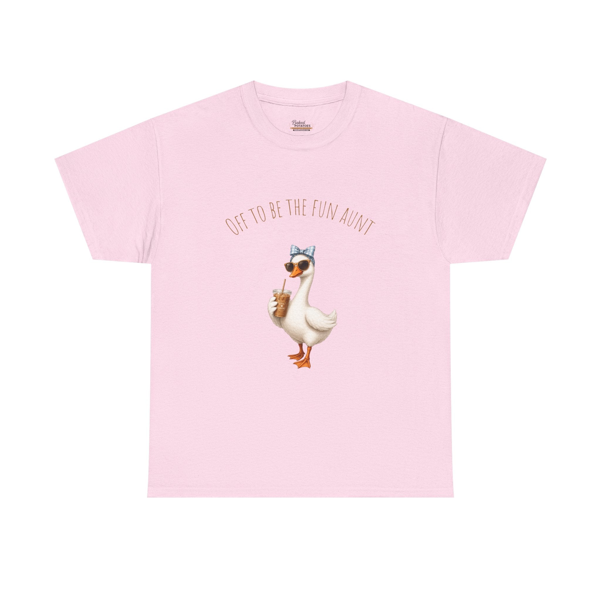 Funny Aunt Goose,Gift for Aunt, Off To Be Fun Aunt Tee Aunt Gift, Pregnancy Announcement for Sister, Future Aunt Tee, iced coffee shirt