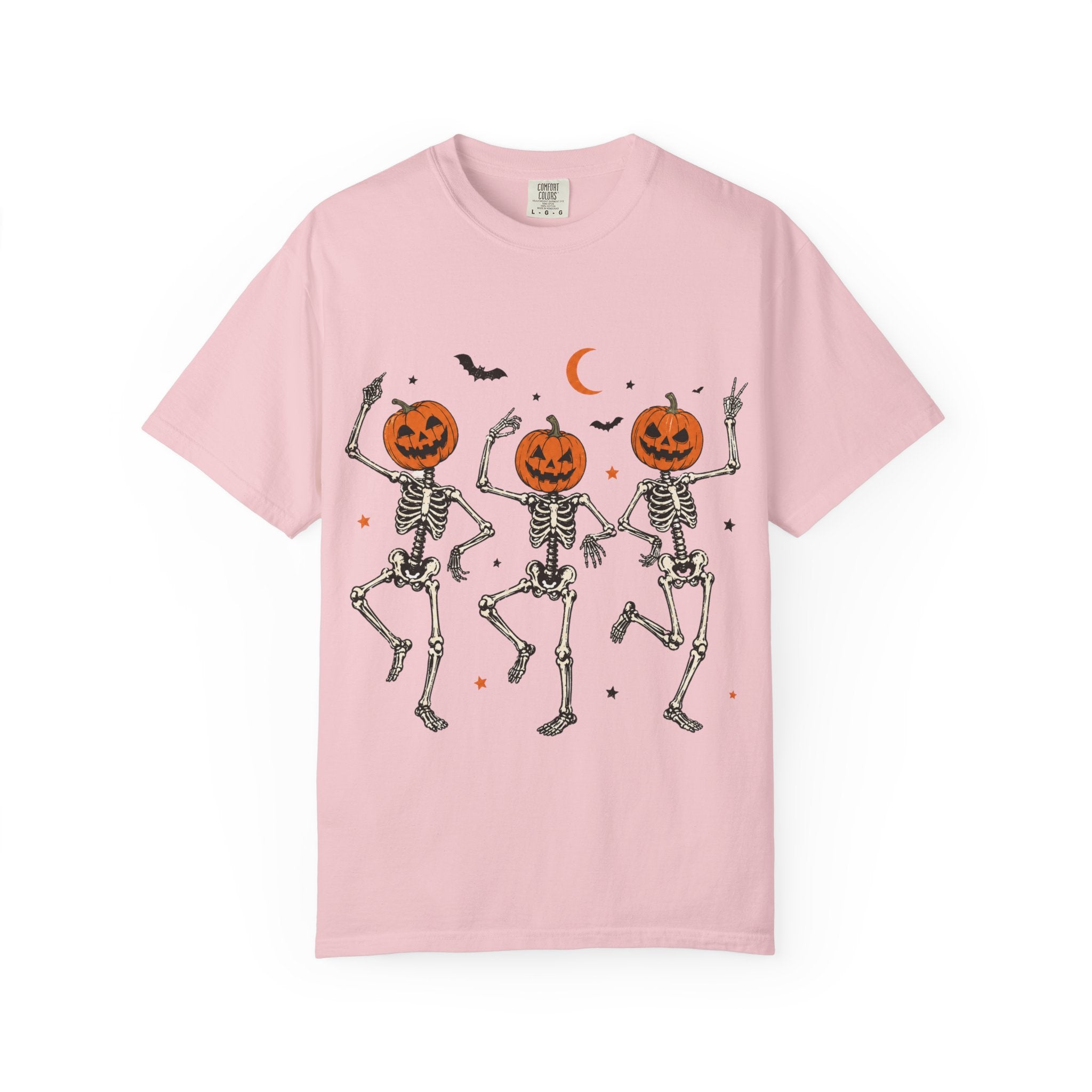 Dancing Skeleton Pumpkin Shirt, Retro Halloween Shirt, Womens Halloween Shirt, Cute Fall Shirt, Spooky Season, Pumpkin Face