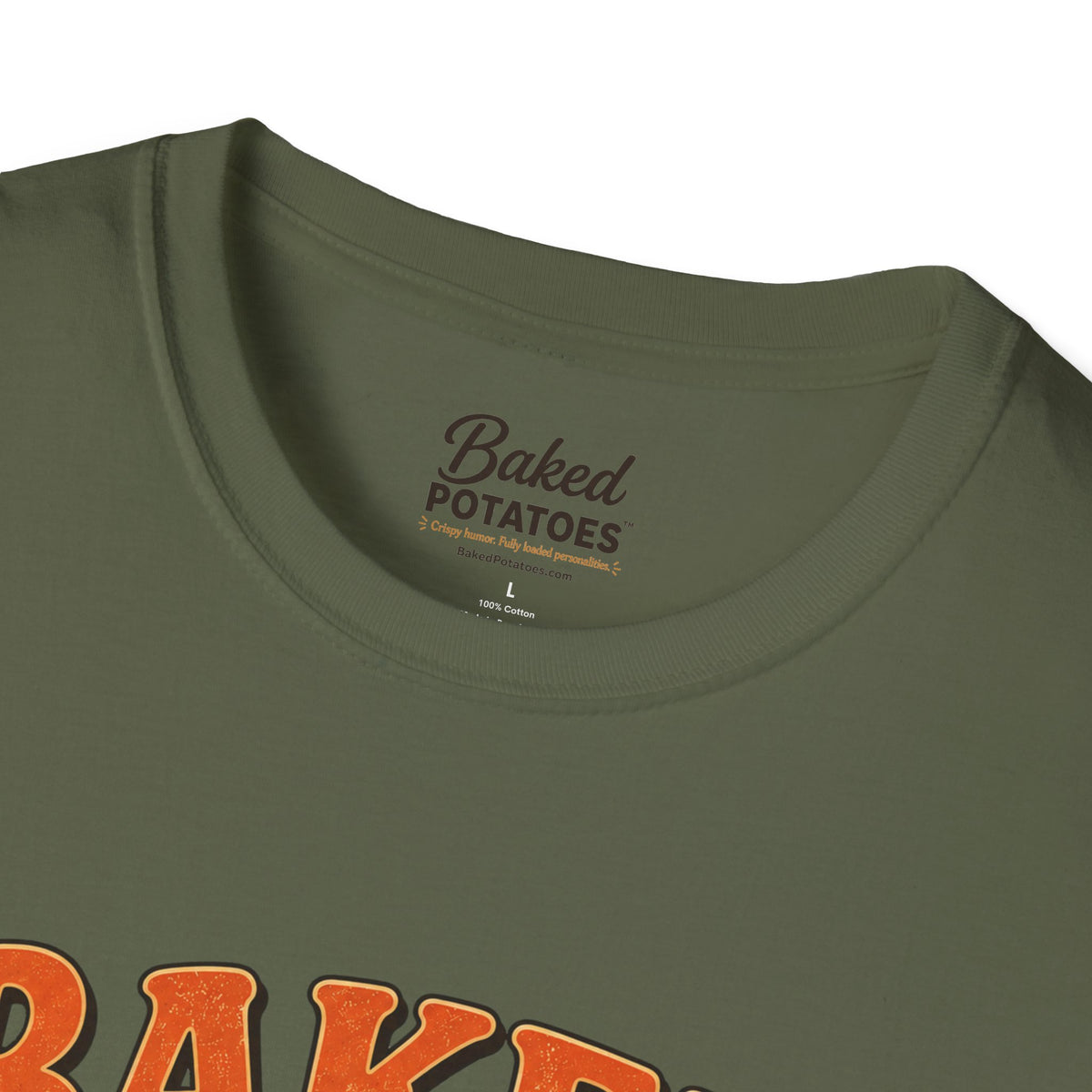 Beach T-Shirt "Baked and Beachy" | Beach Potato Graphic, Palm Tree, Sun, Relaxed