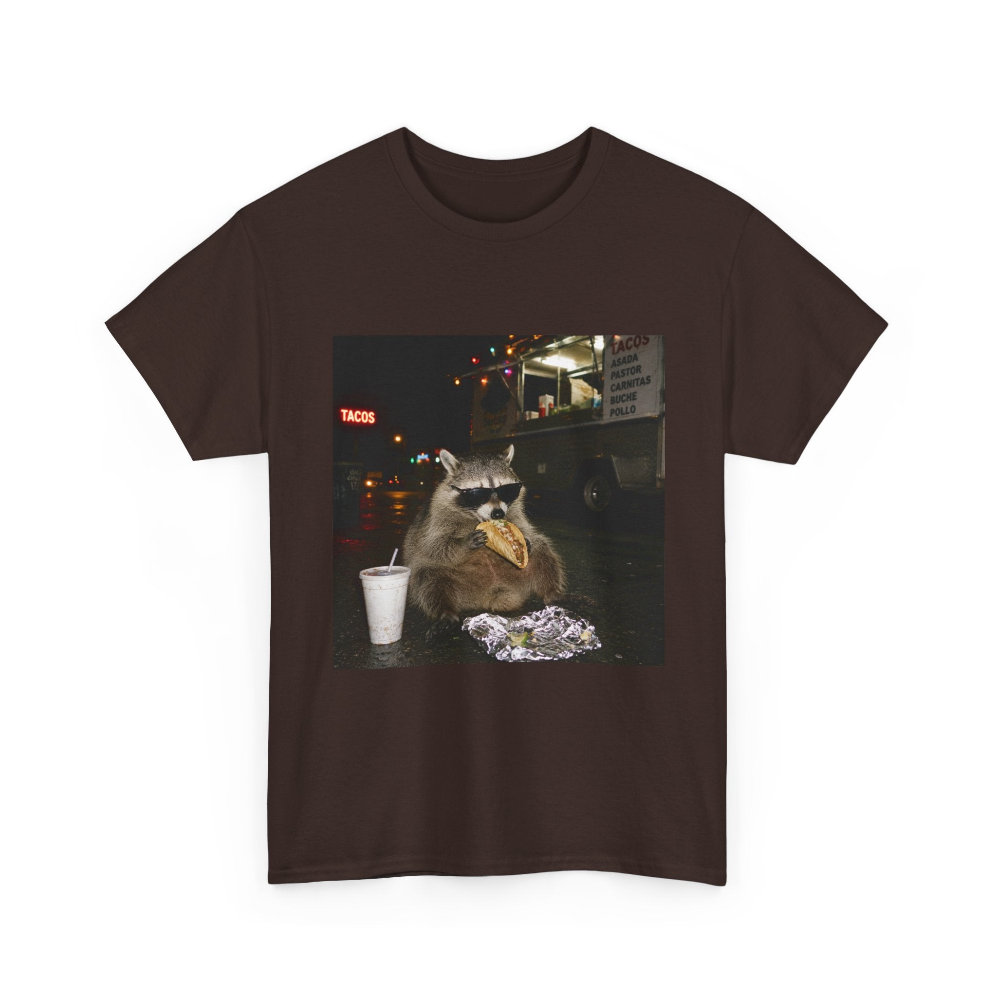 Raccoon Midnight Snack T-Shirt – Funny Urban Animal Photo Tee