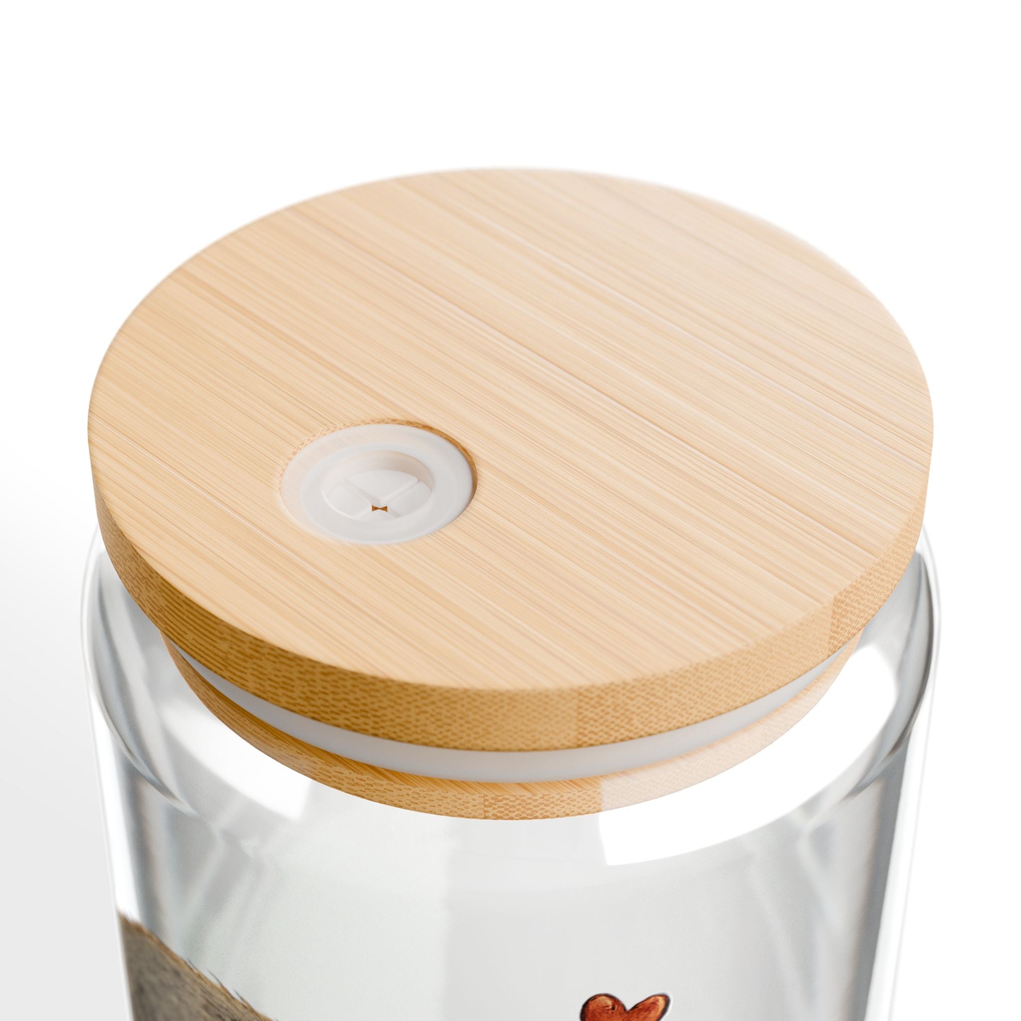 Jimothy the Seattle Cryptid Raccoon Glass  I Love Heart Jimothy | Bamboo lid and straw Can Shaped Sipper