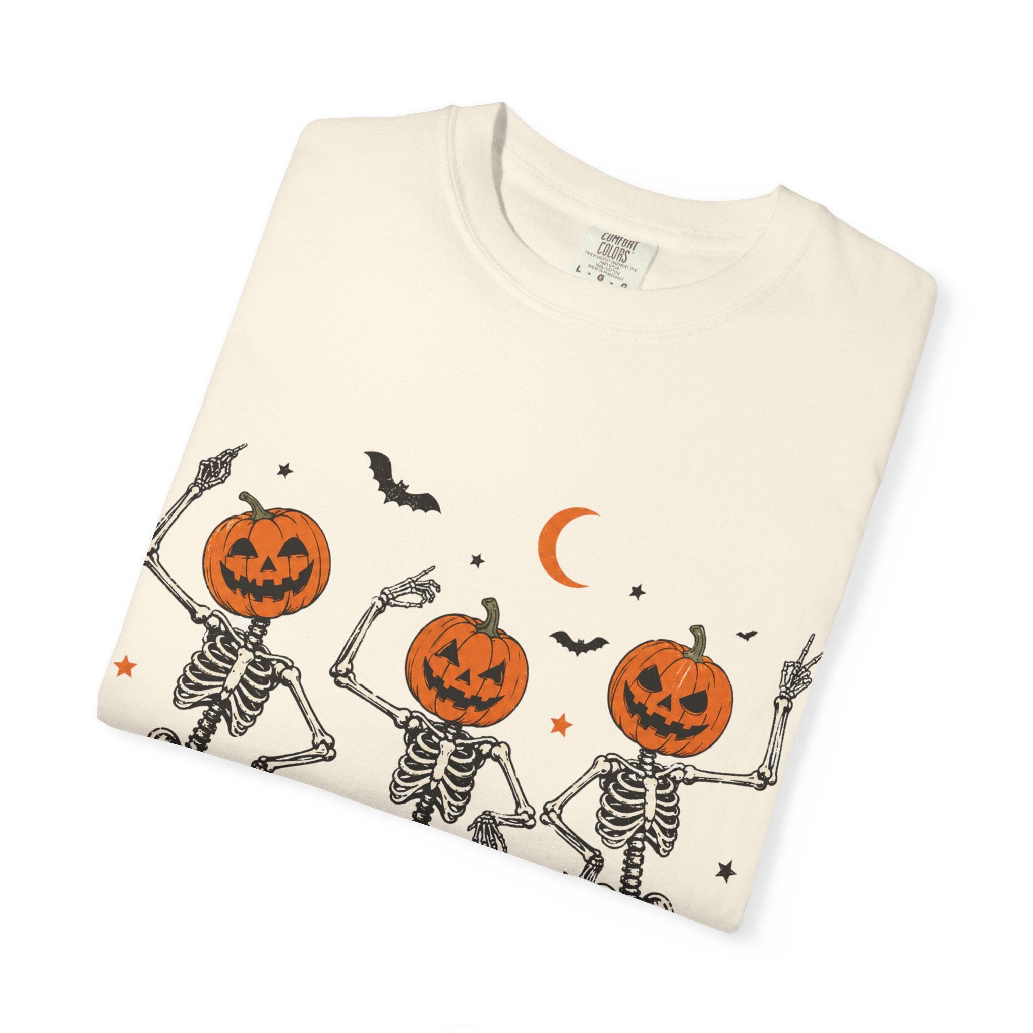 Dancing Skeleton Pumpkin Shirt, Retro Halloween Shirt, Womens Halloween Shirt, Cute Fall Shirt, Spooky Season, Pumpkin Face
