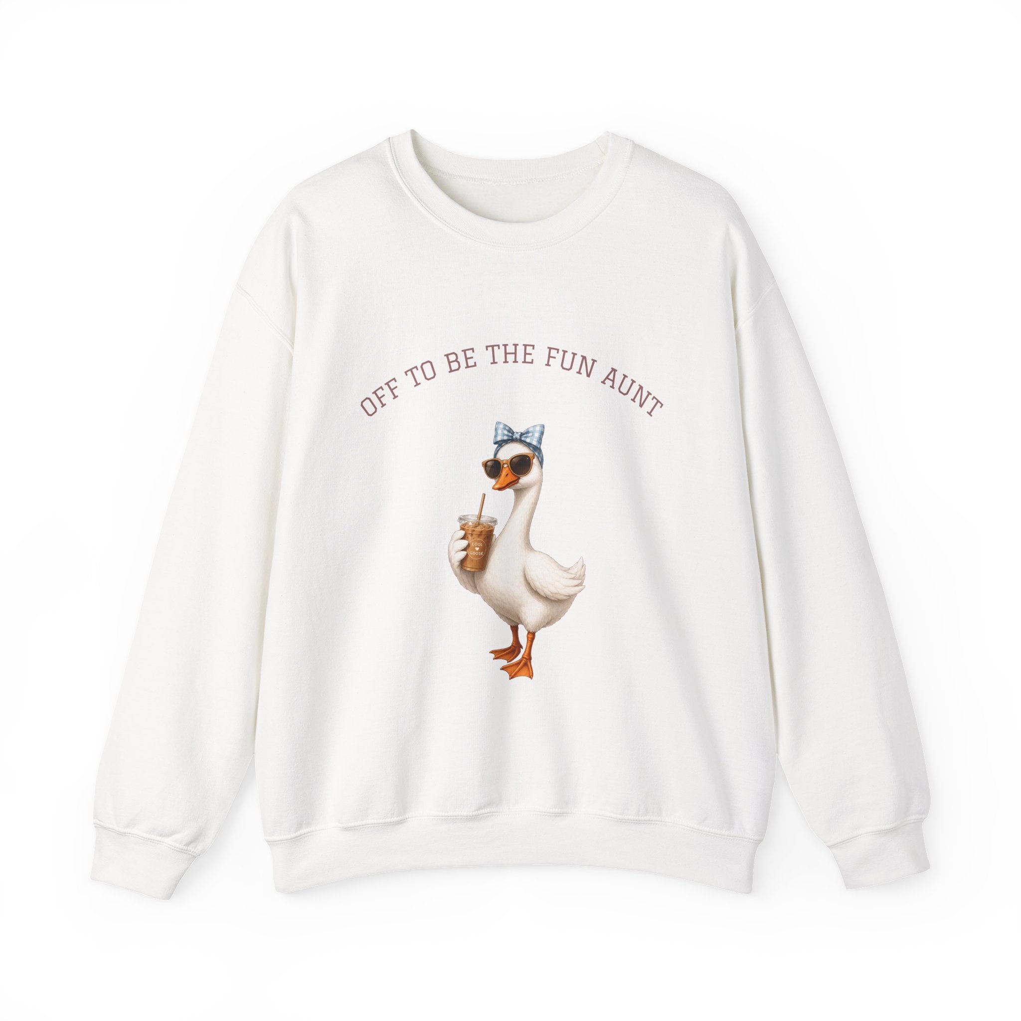 Funny Aunt Goose Gift for Aunt  Off To Be Fun Aunt SWEATER Aunt Gift  Pregnancy Announcement for Sister  Future Aunt HOODIE  iced coffee SWEATSHIRT