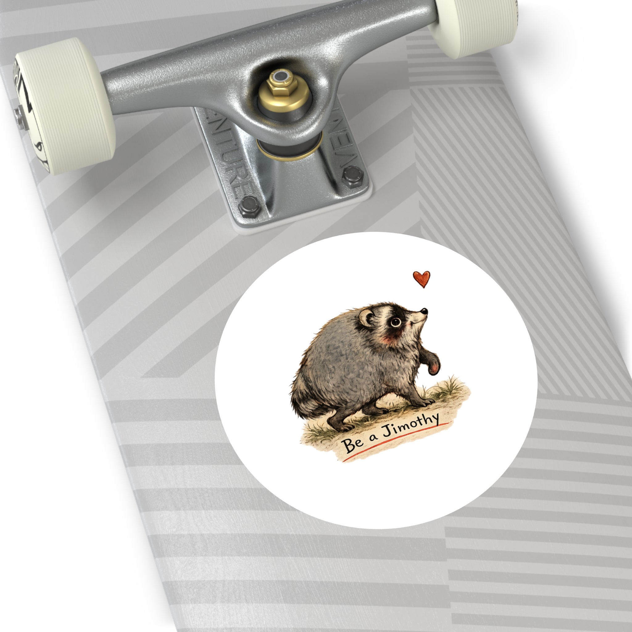 Jimothy Raccoon Vinyl Decal  Funny Raccoon Sticker  Meme Car Decal  Trash Panda Bumper Sticker  Laptop Water Bottle Sticker