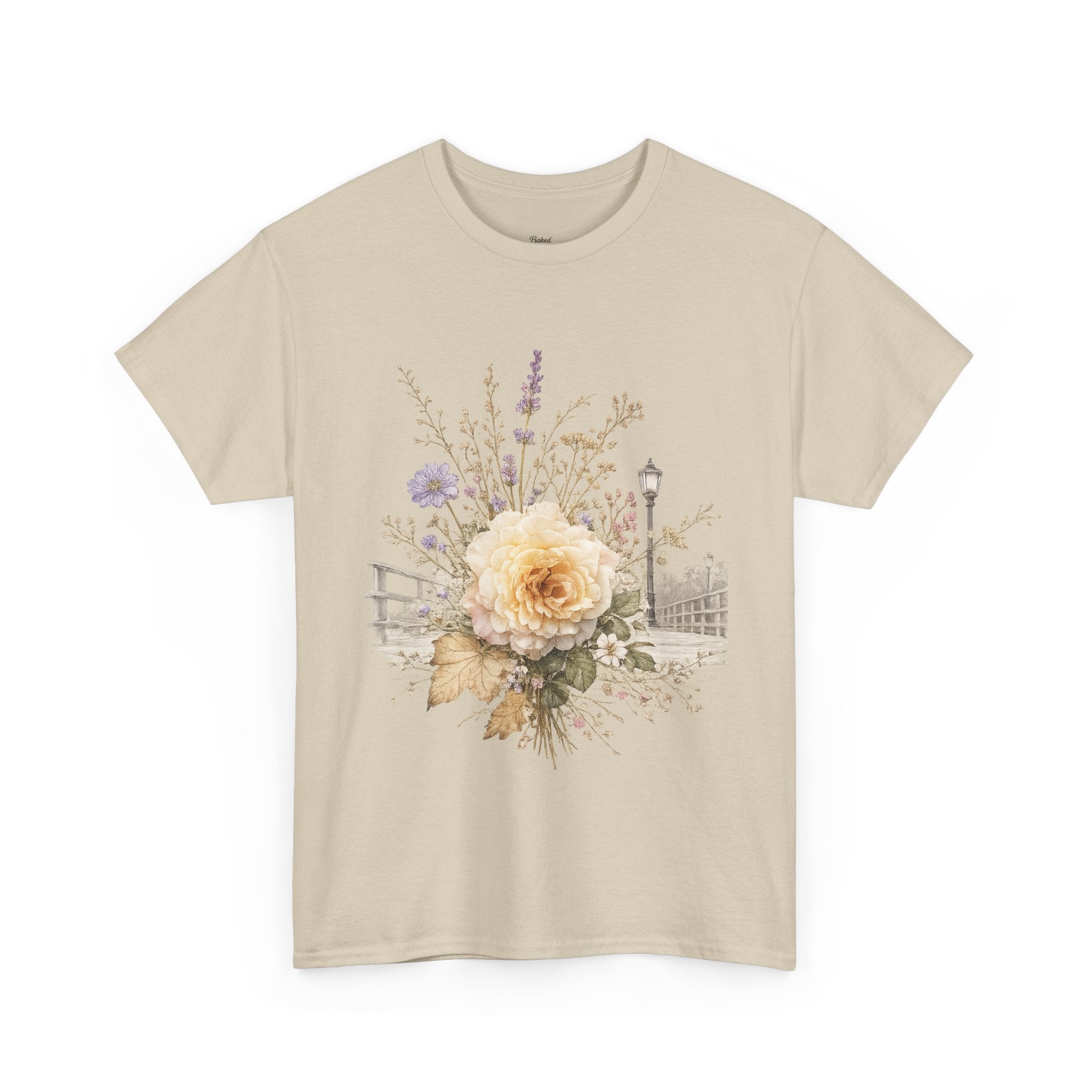 Cream Rose Cottagecore T-Shirt | Botanical Floral Tee | Soft Vintage Garden Shirt