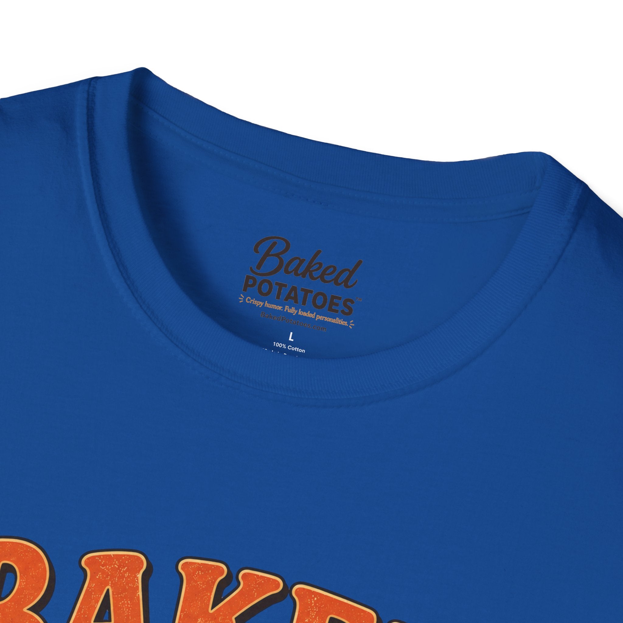 Beach T-Shirt "Baked and Beachy" | Beach Potato Graphic, Palm Tree, Sun, Relaxed