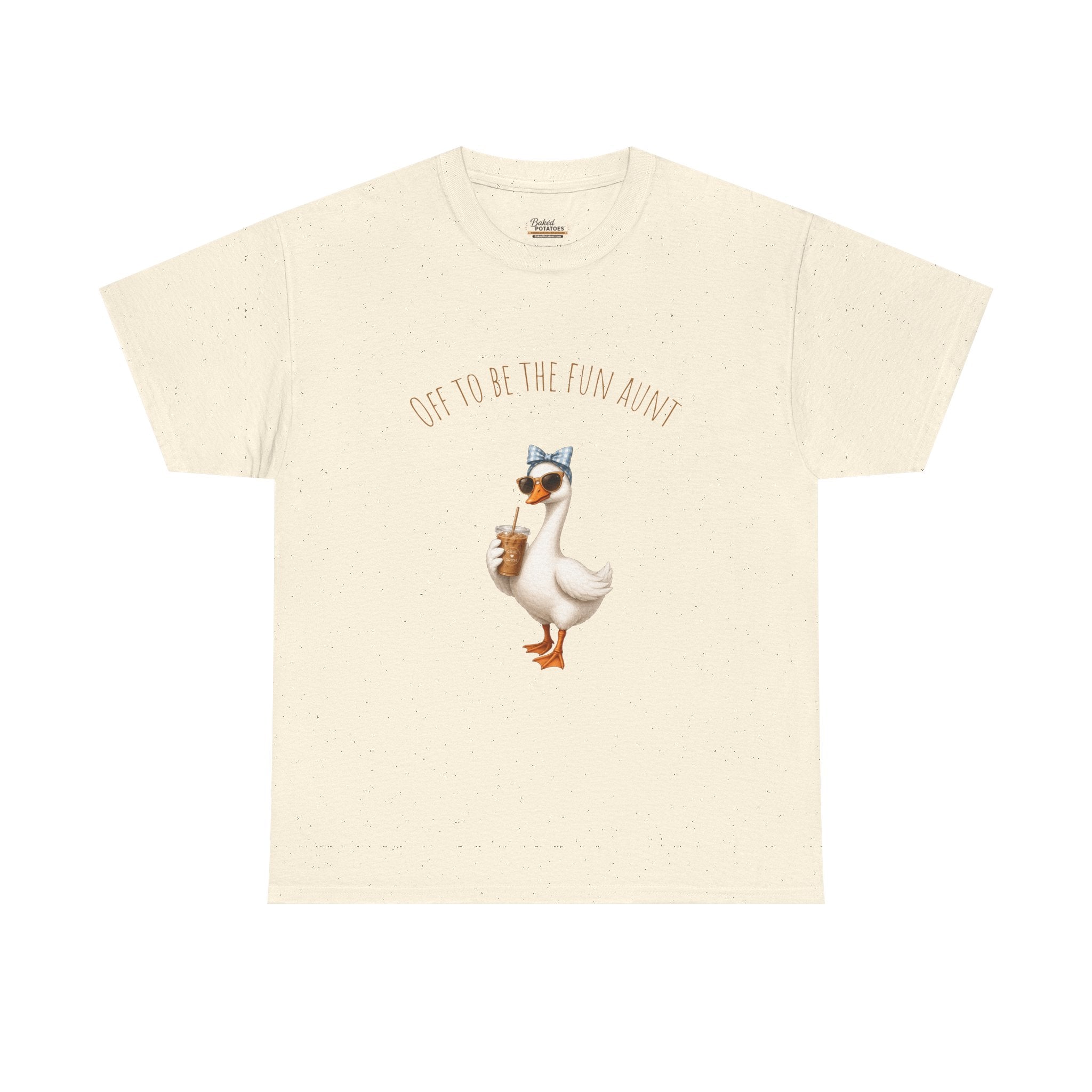 Funny Aunt Goose,Gift for Aunt, Off To Be Fun Aunt Tee Aunt Gift, Pregnancy Announcement for Sister, Future Aunt Tee, iced coffee shirt