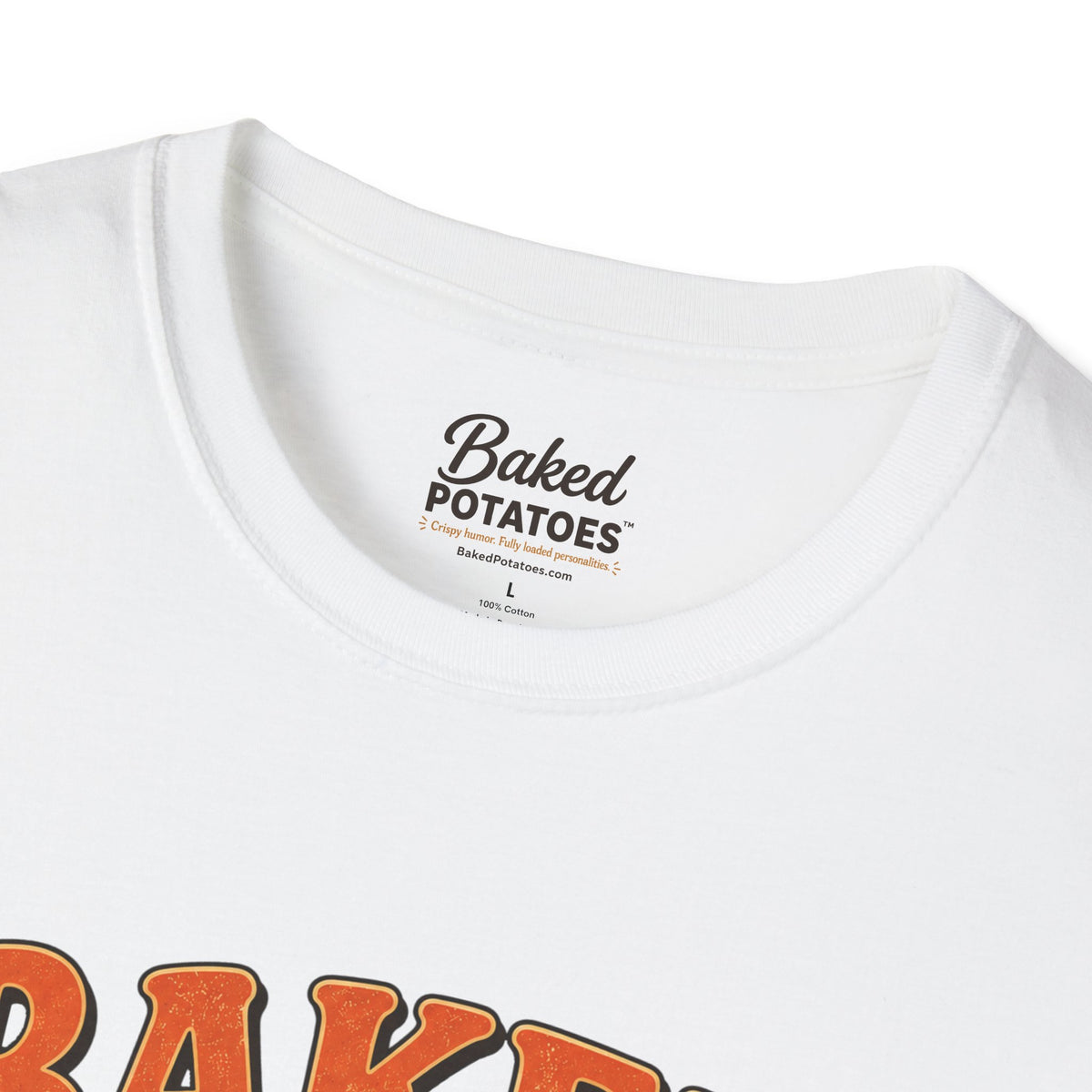 Beach T-Shirt "Baked and Beachy" | Beach Potato Graphic, Palm Tree, Sun, Relaxed