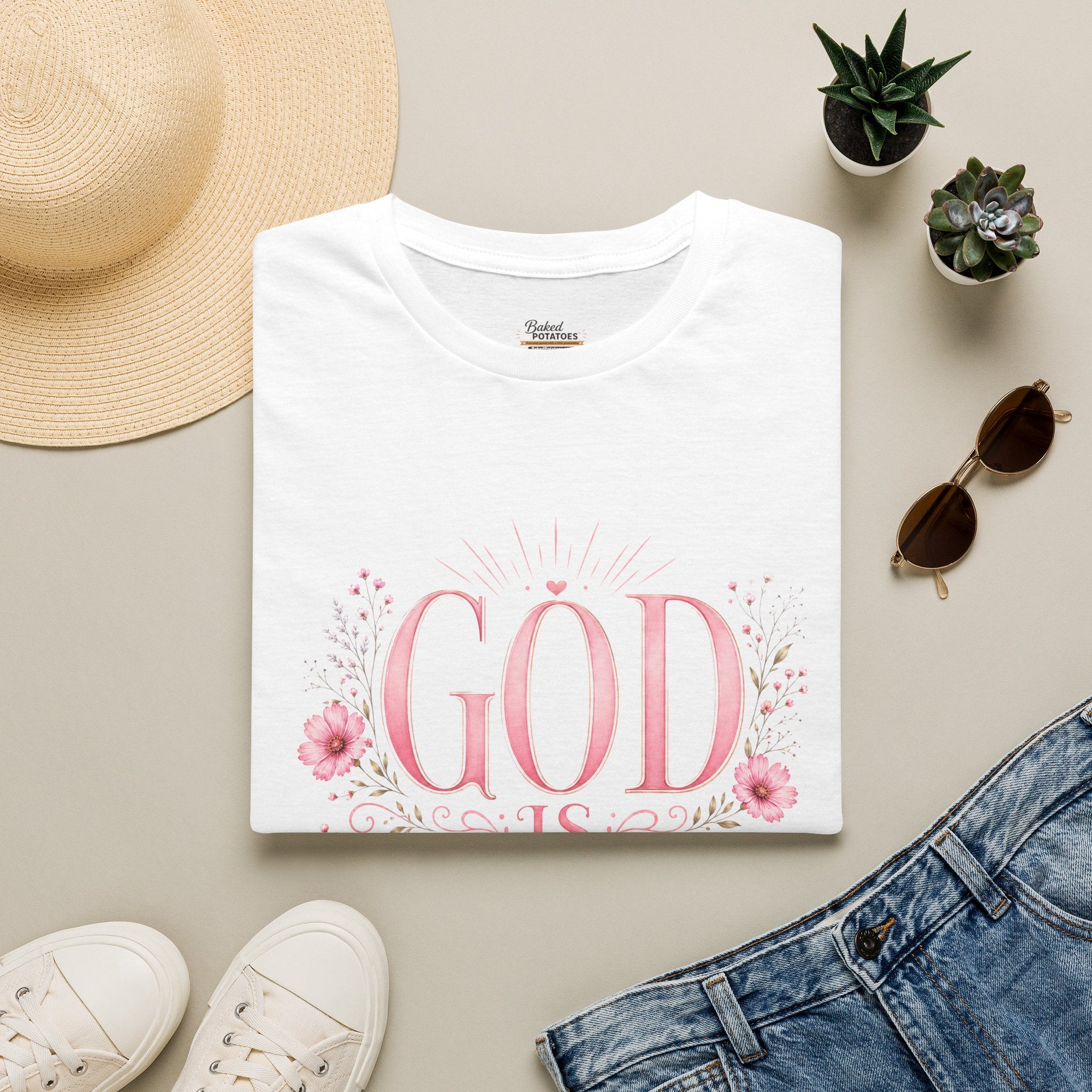 God Is Good  Cute Christian Shirt for Girls  Faith Based T-Shirt for Women Youth Group Church T Shirt Church mom shirt