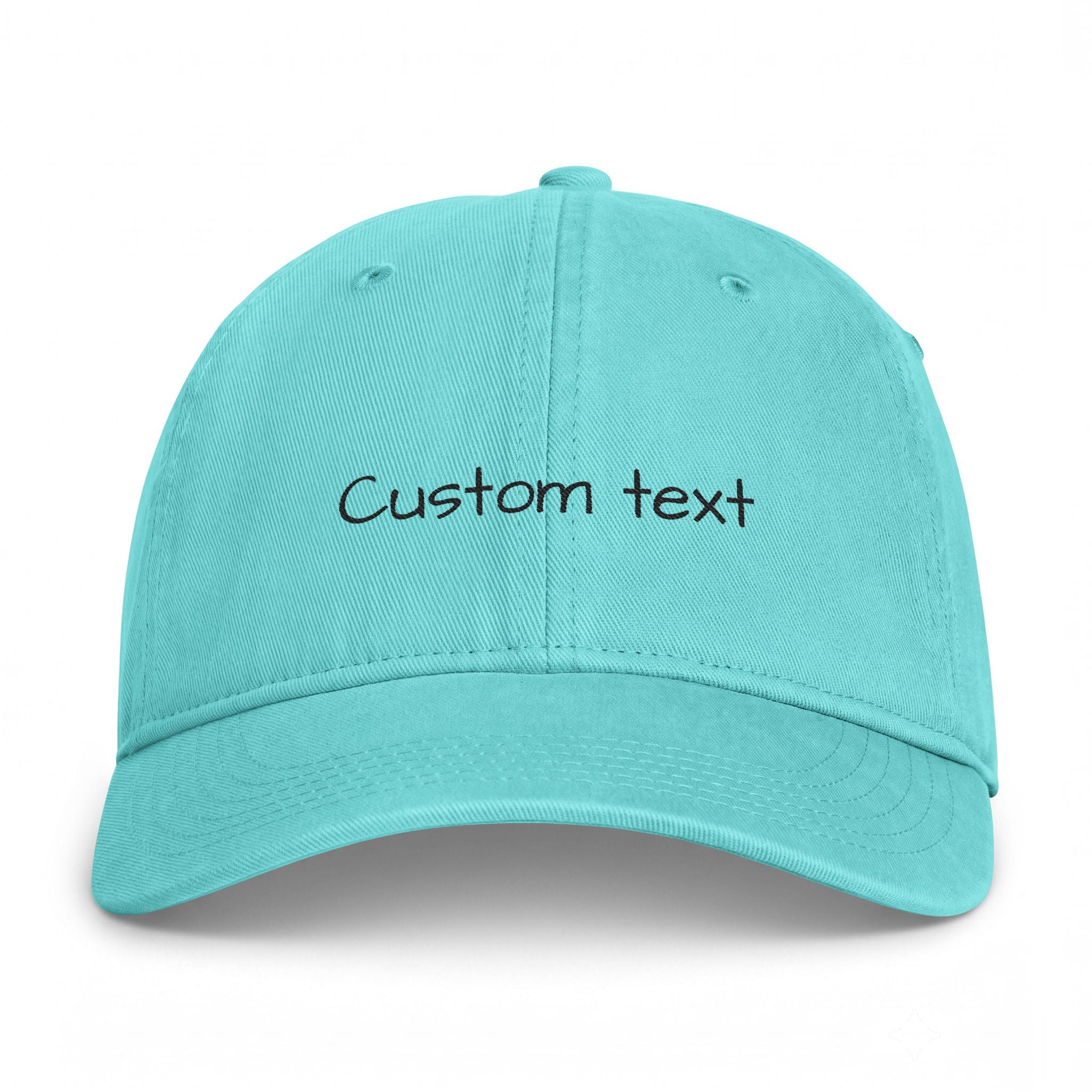 Custom Text Coastal Washed Cap | Personalized Embroidered Baseball Hat | Custom Name Hat | Adjustable Gift for Her or Him