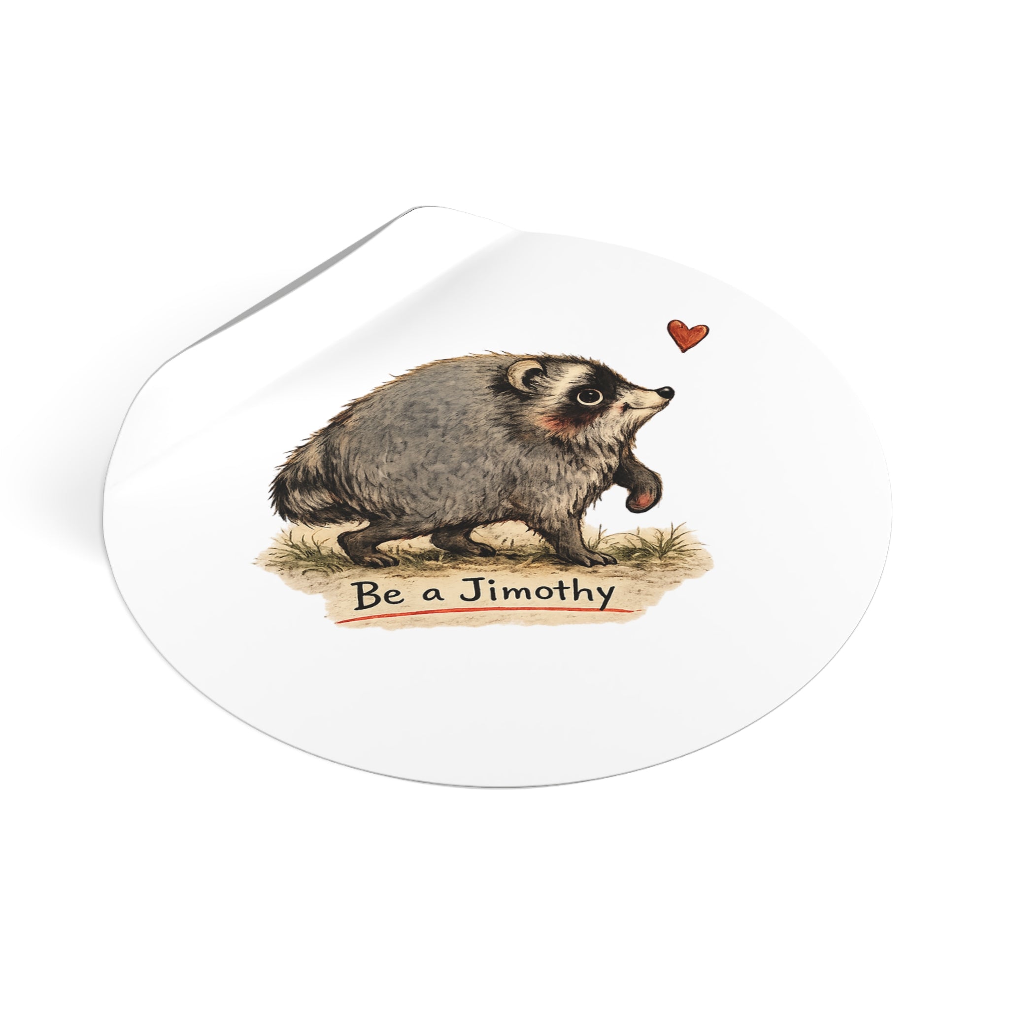 Jimothy Raccoon Vinyl Decal  Funny Raccoon Sticker  Meme Car Decal  Trash Panda Bumper Sticker  Laptop Water Bottle Sticker