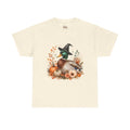 Mallard Duck with Witch Hat T-Shirt Autumn Pumpkins & Flowers Halloween