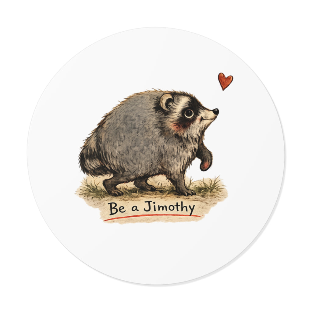 Jimothy Raccoon Vinyl Decal  Funny Raccoon Sticker  Meme Car Decal  Trash Panda Bumper Sticker  Laptop Water Bottle Sticker