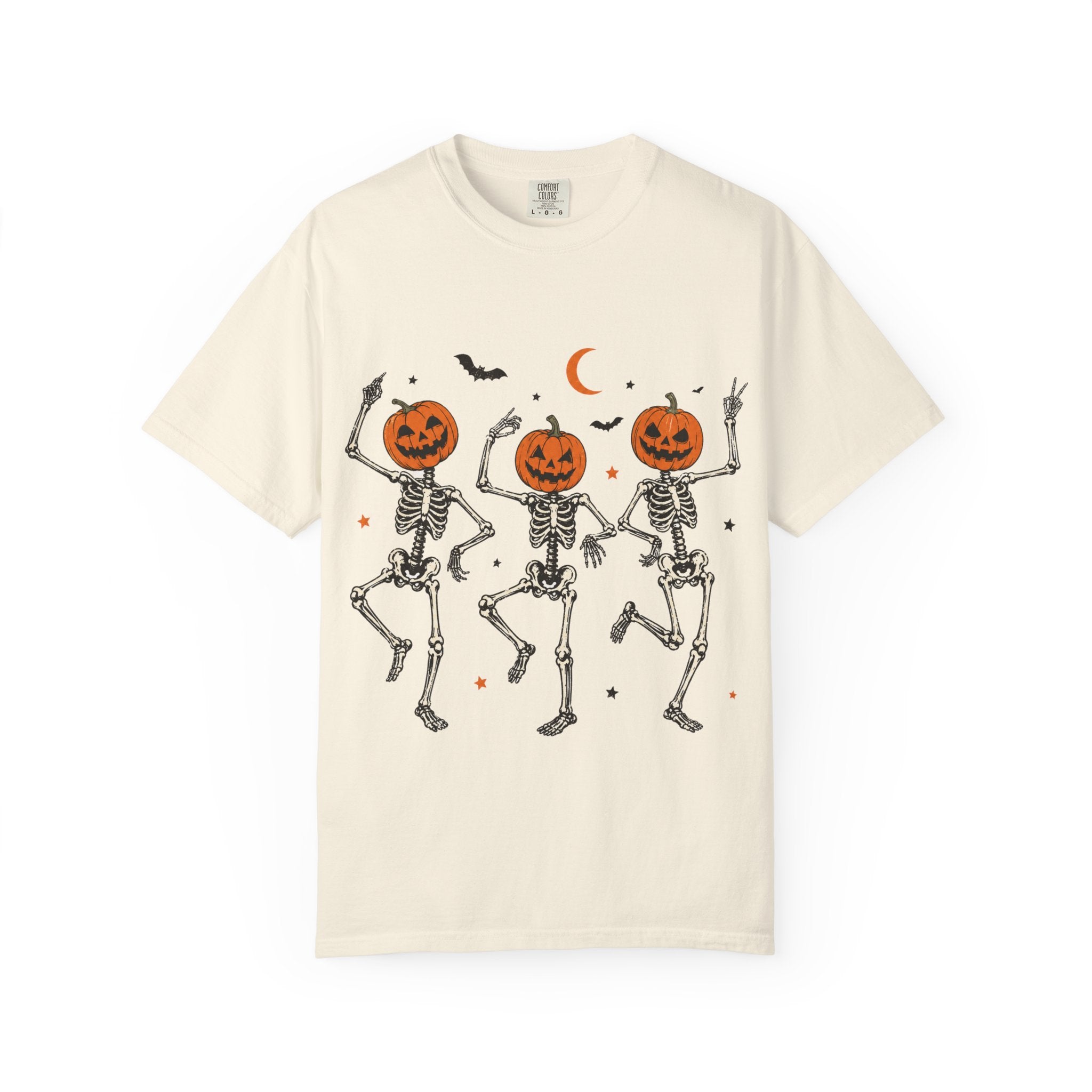 Dancing Skeleton Pumpkin Shirt, Retro Halloween Shirt, Womens Halloween Shirt, Cute Fall Shirt, Spooky Season, Pumpkin Face