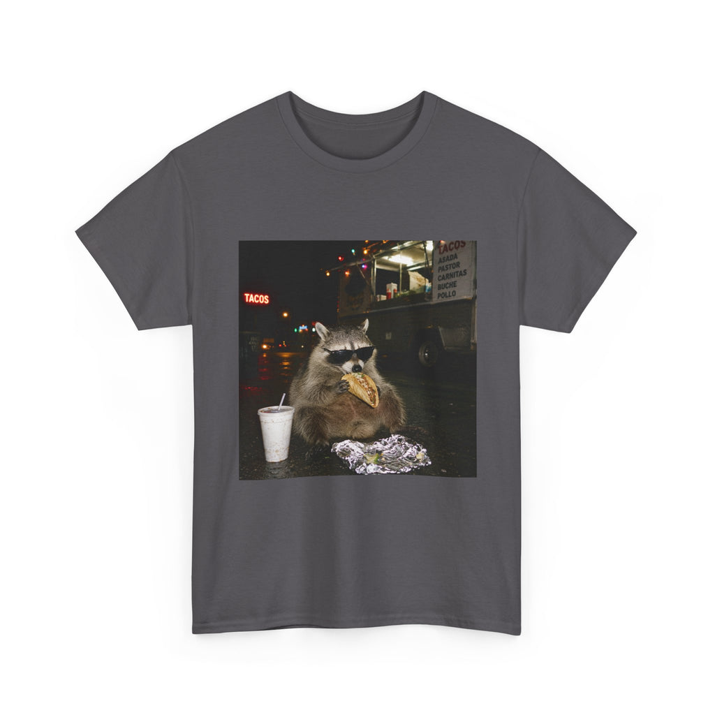 Raccoon Midnight Snack T-Shirt – Funny Urban Animal Photo Tee