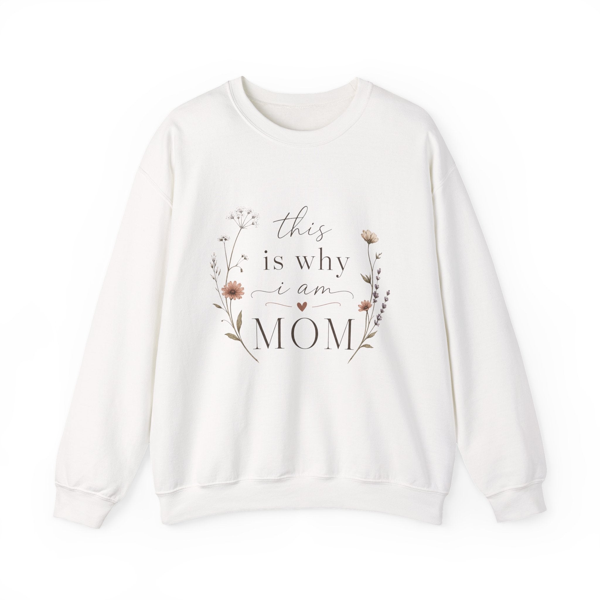This Is Why I Am Mom sweatshirt Floral Mother's Day sweater Holiday gift floral design hoodie cottage core simple vintage feel