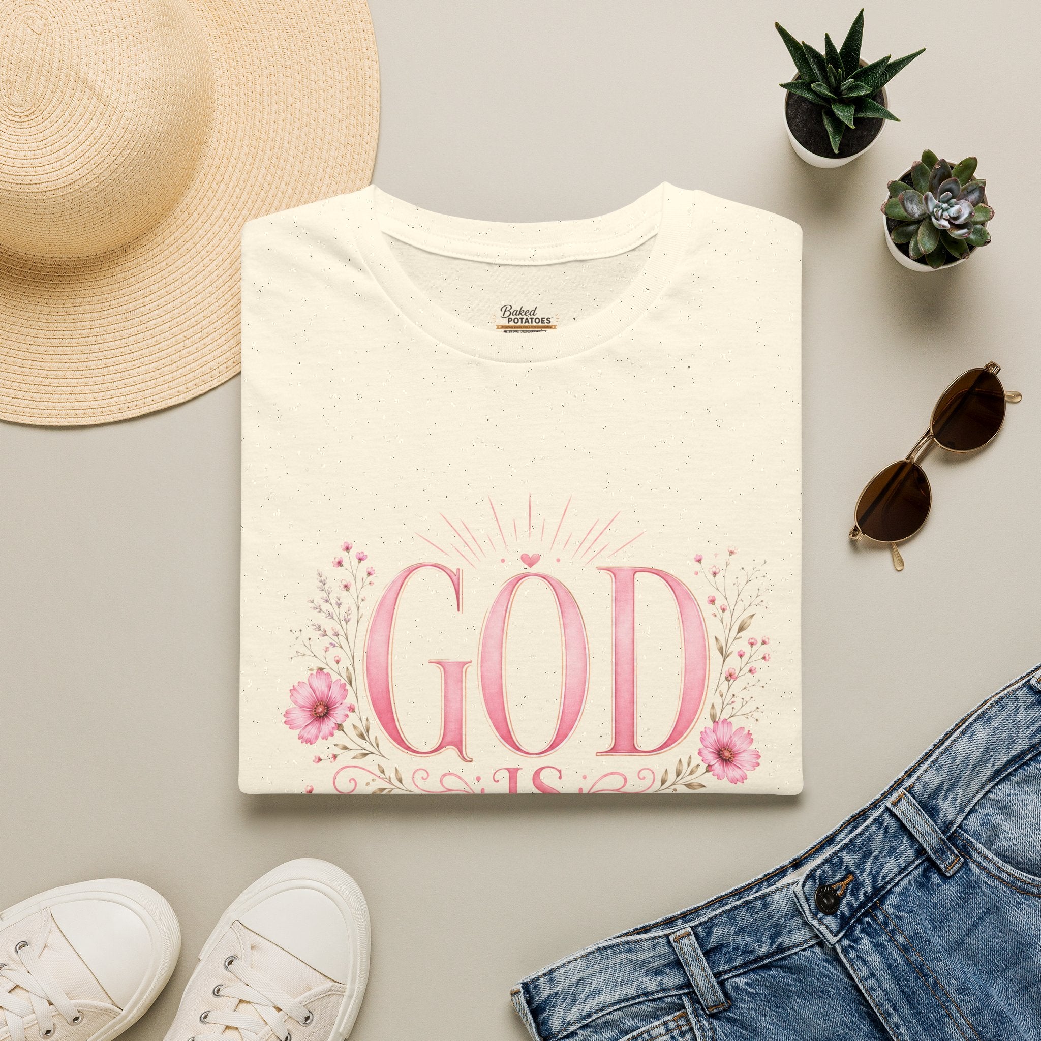 God Is Good  Cute Christian Shirt for Girls  Faith Based T-Shirt for Women Youth Group Church T Shirt Church mom shirt